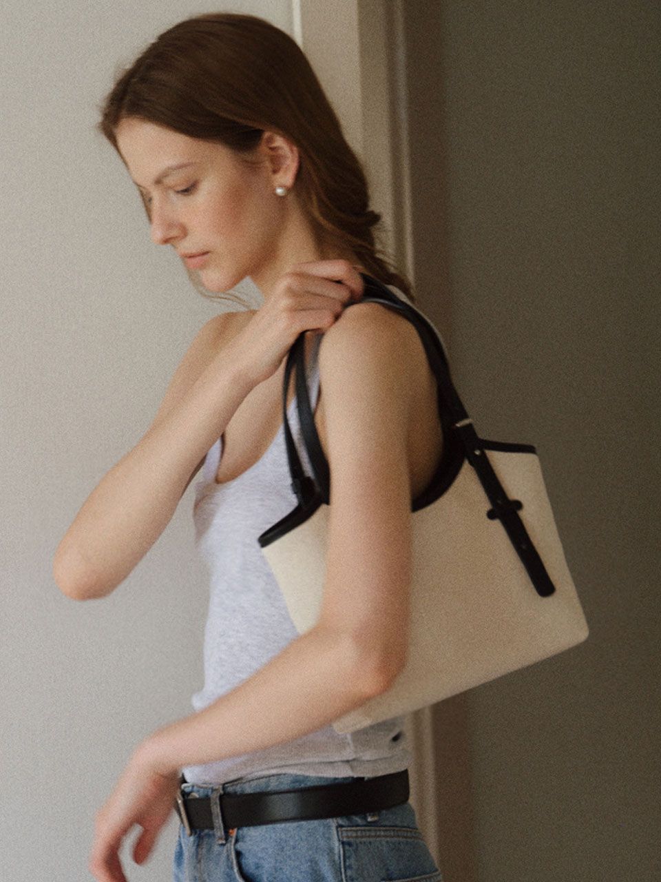 ★DE MERIEL★ 90 Veneta bag Small Black VENETA MUSINSA | DEMERIEL 90 Veneta bag Small Black