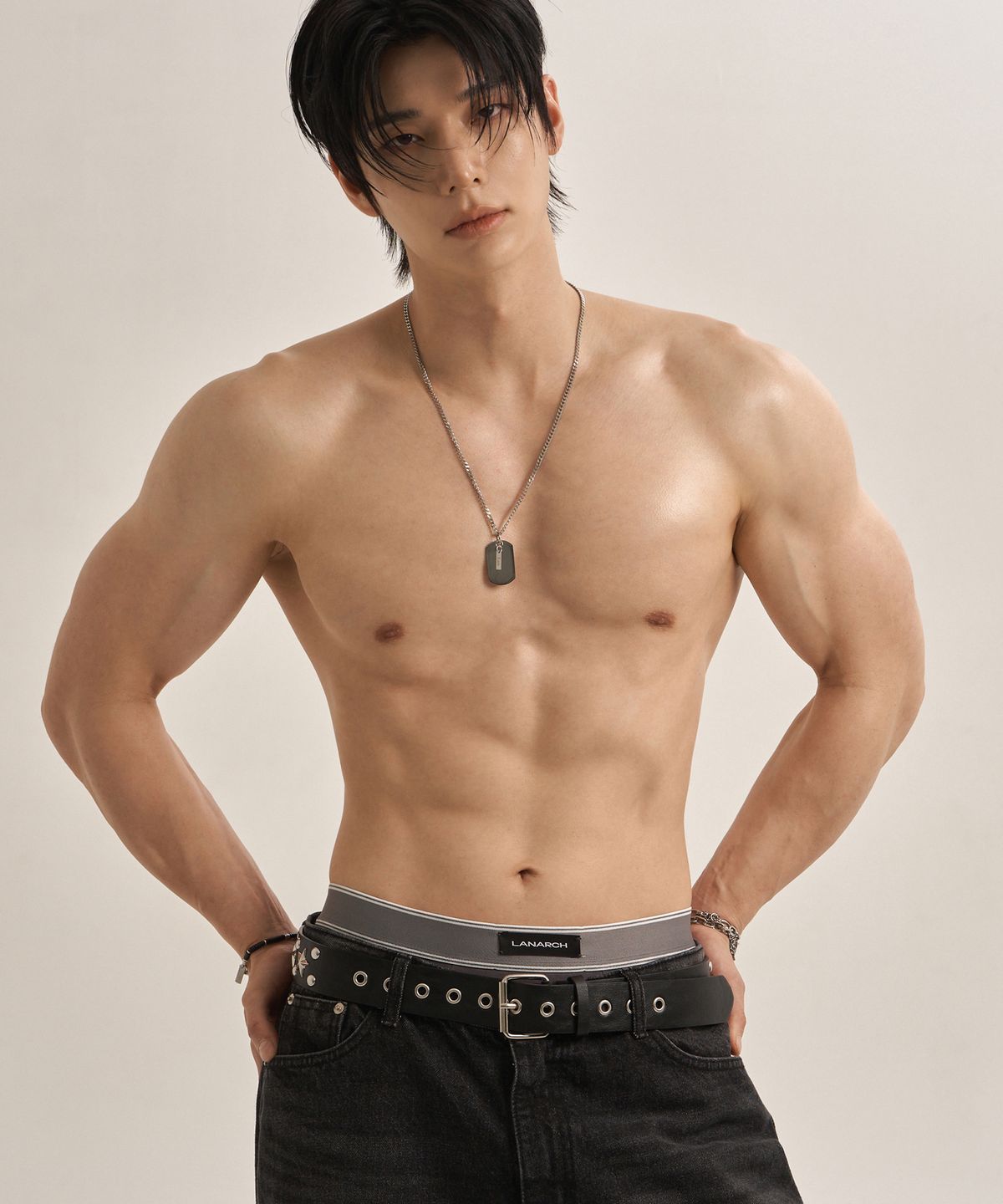 랜 아카이브(LANARCHIVE) [1033] 씨리얼 넘버 레이어드 목걸이