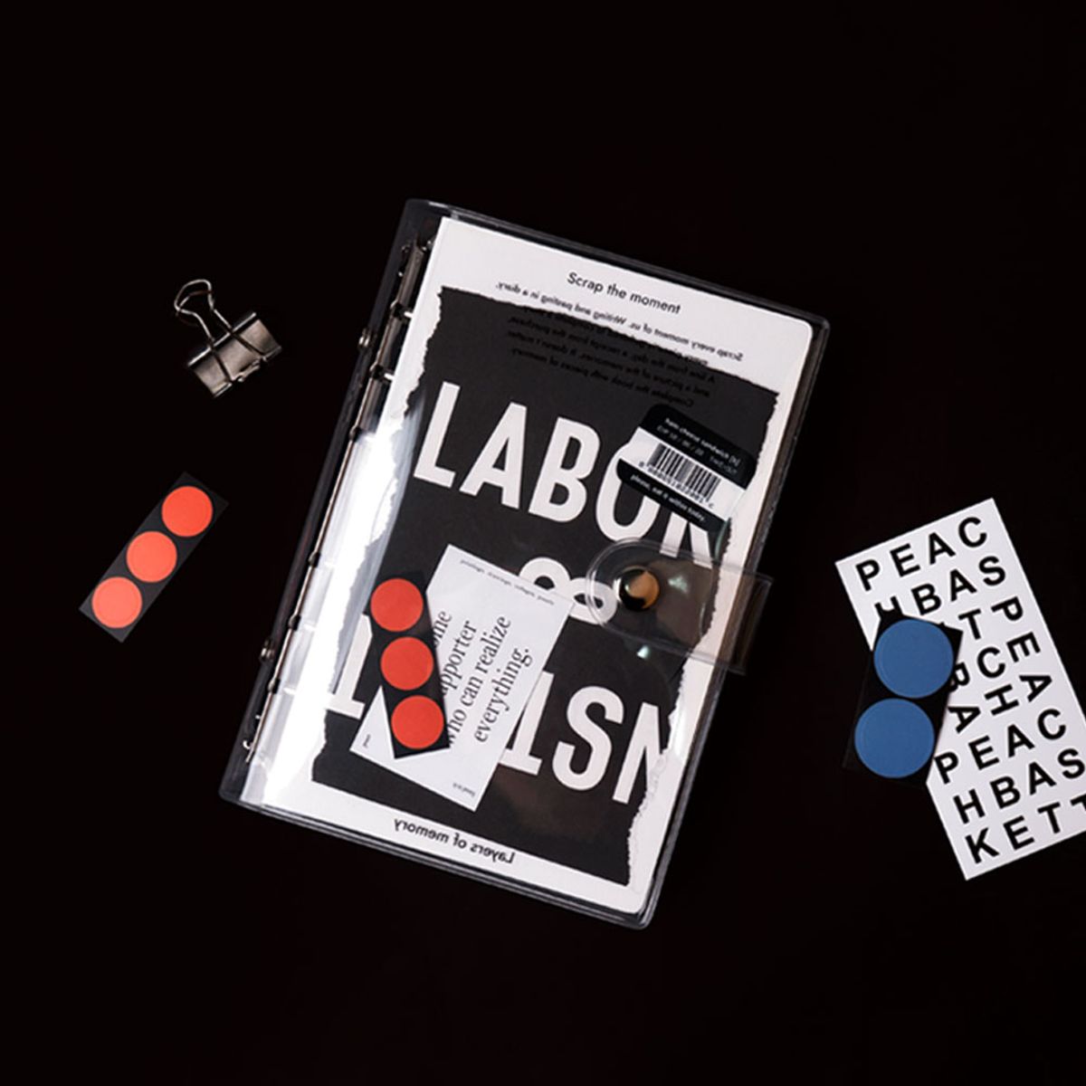 루카랩(LUCALAB) 스크랩 더 모먼트 Archive/A5 6공 만년 다이어리 팩