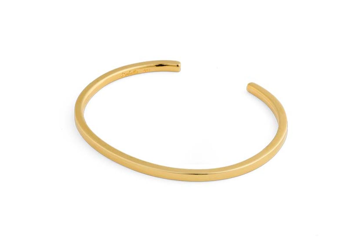 베벨로(BEBELLO) [Bs-401] 925실버 심플 뱅글팔찌  (18k gold plating )
