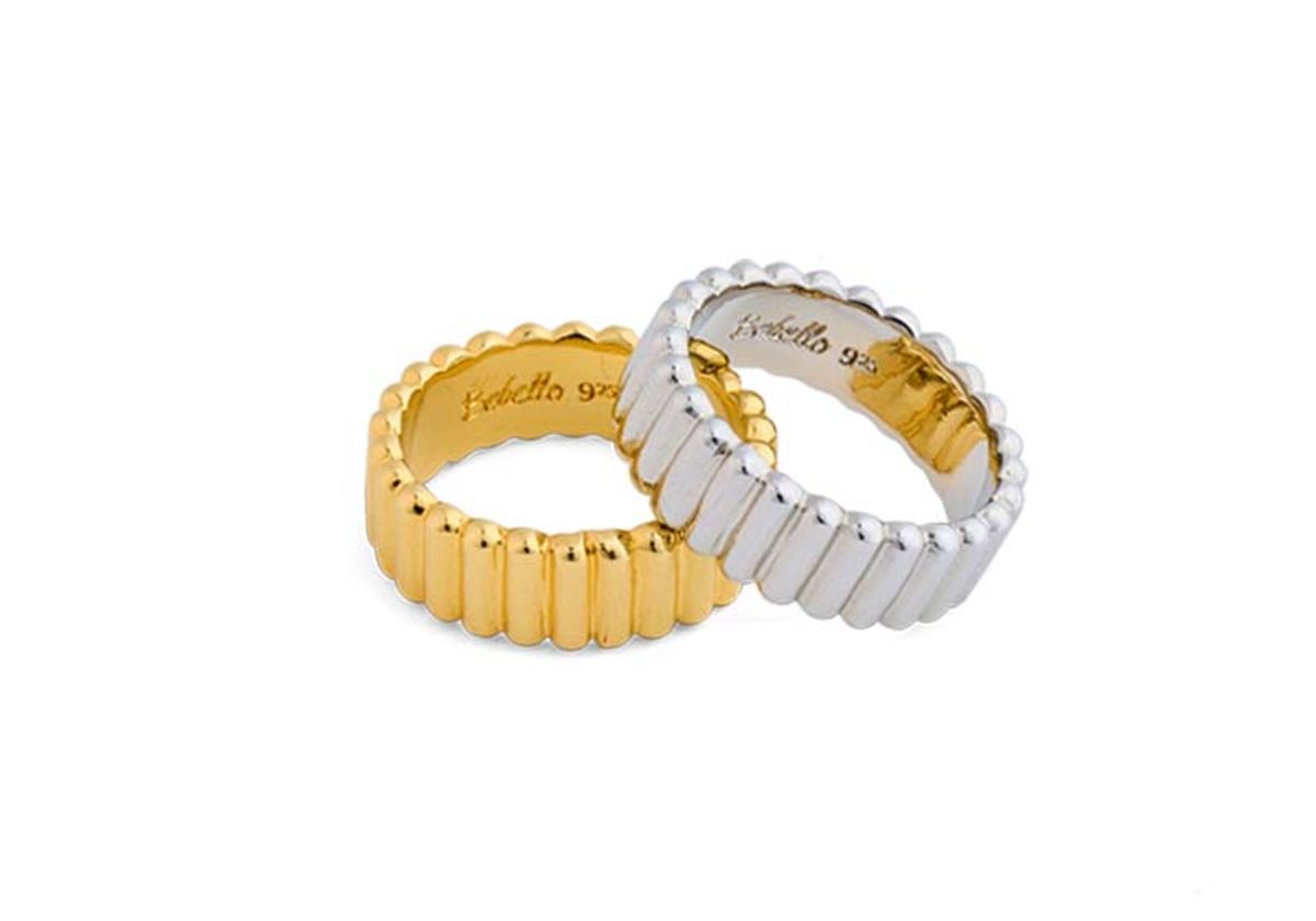 베벨로(BEBELLO) [Bs-403] 925실버 볼드 애끼반지 (18k gold plating )