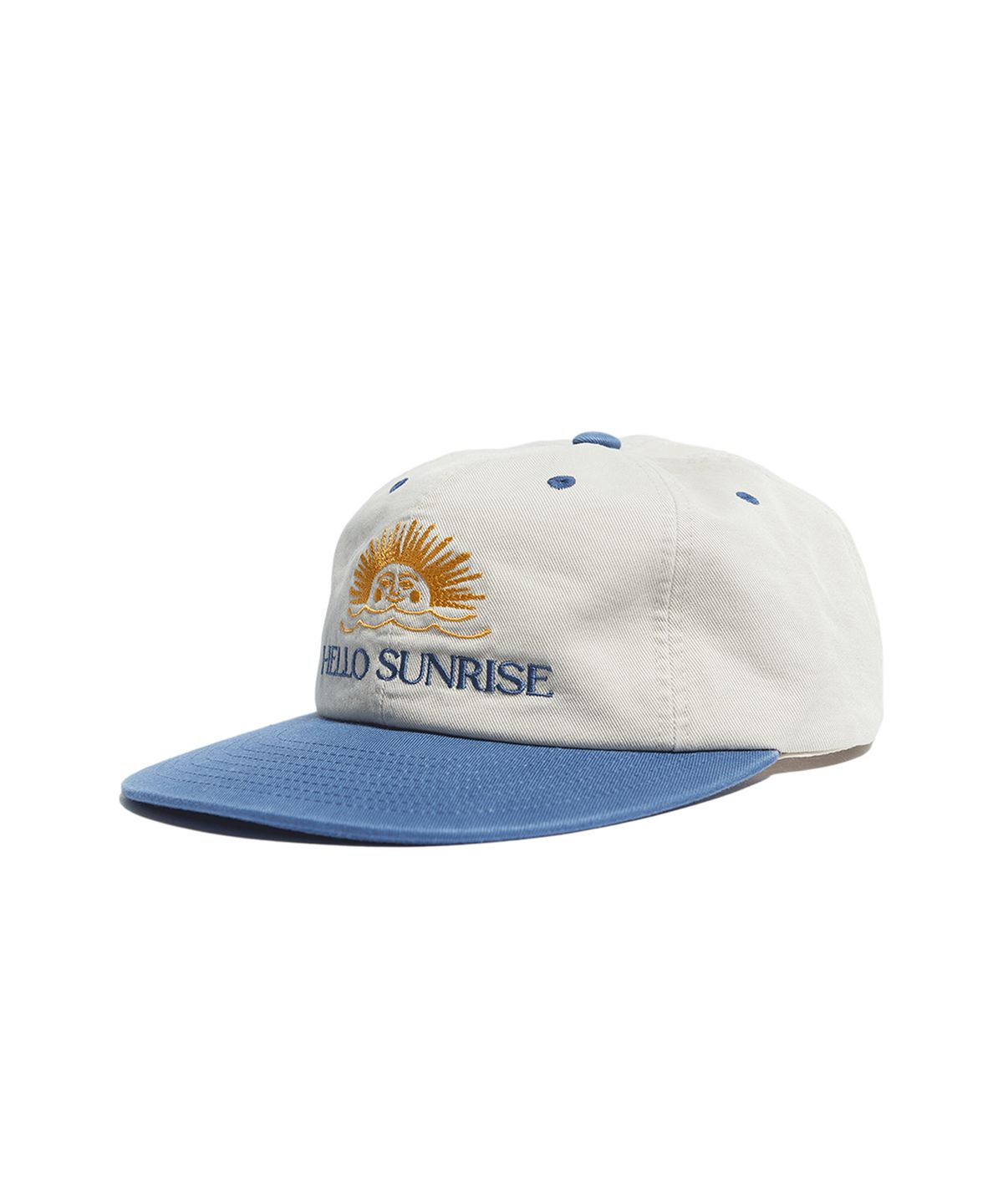 헬로 선라이즈(HELLO SUNRISE) Two Tone Washed OG Logo 6Panel Cap_Beige & Vintage Blue