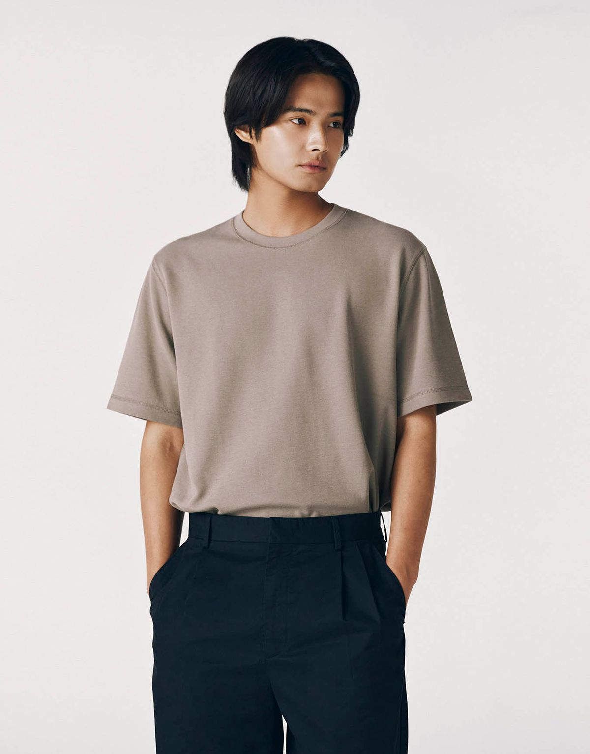 지오다노(GIORDANO) 인터락 텍스처 반팔 티셔츠 024901 [3color]