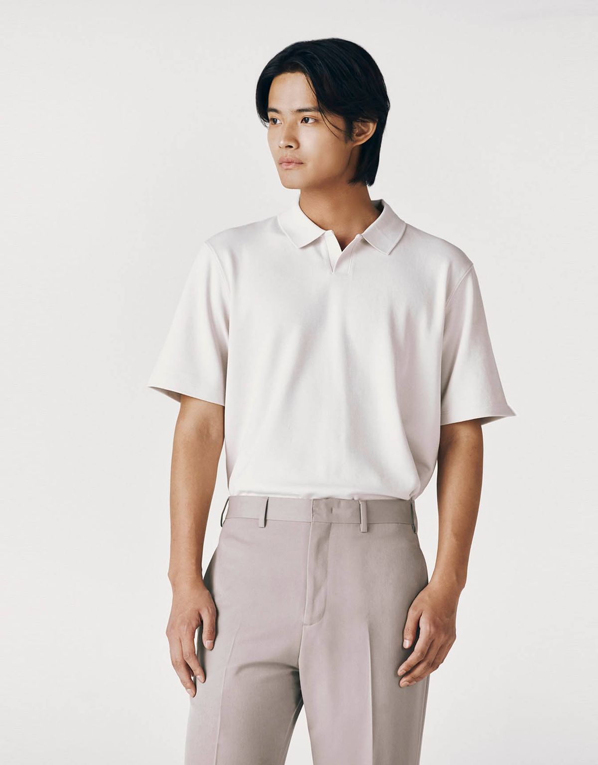 지오다노(GIORDANO) 텍스처 슬릿넥 폴로 반팔 카라티 014901 [6color]