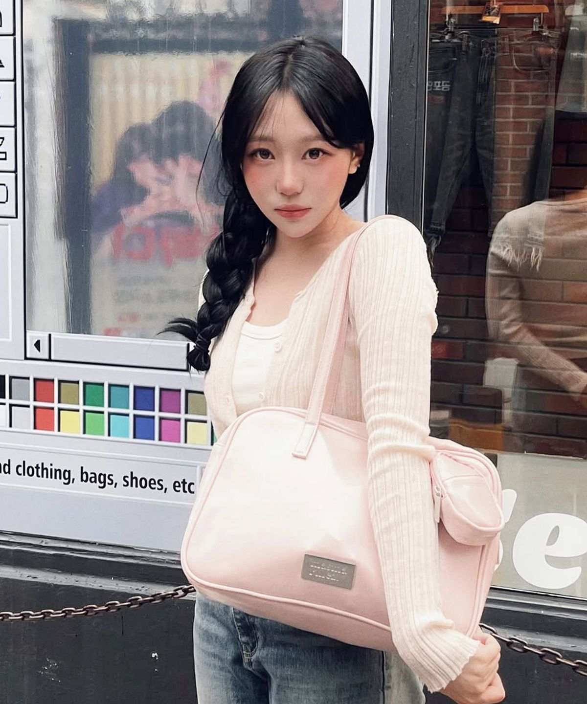 마스마룰즈(MASMARULEZ) 304 leather pouch shoulder bag _ Pink