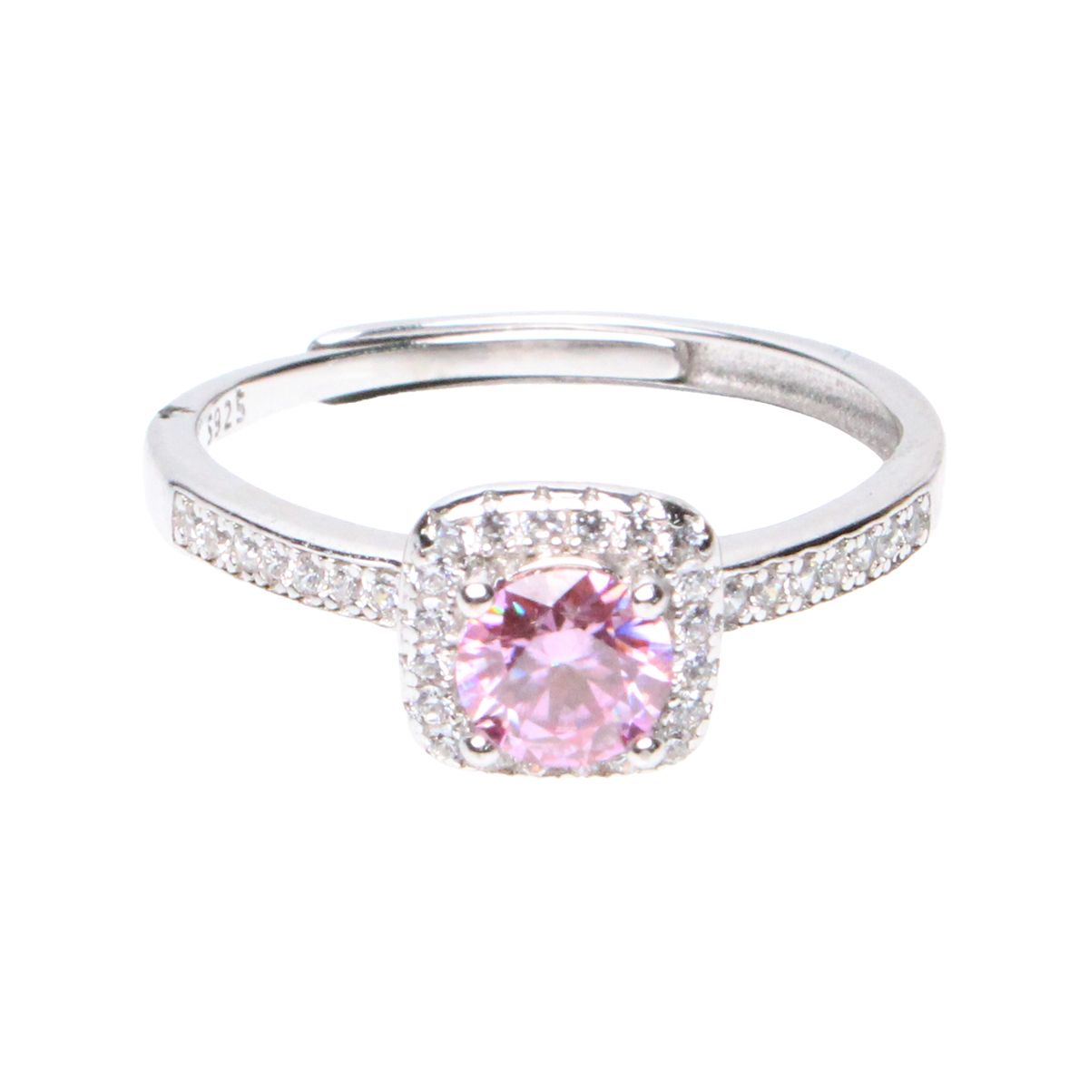 비엔베투(Bien Vetu) 핑크 모이사나이트 반지 스퀘어 파베셋팅 0.5,1ct 103