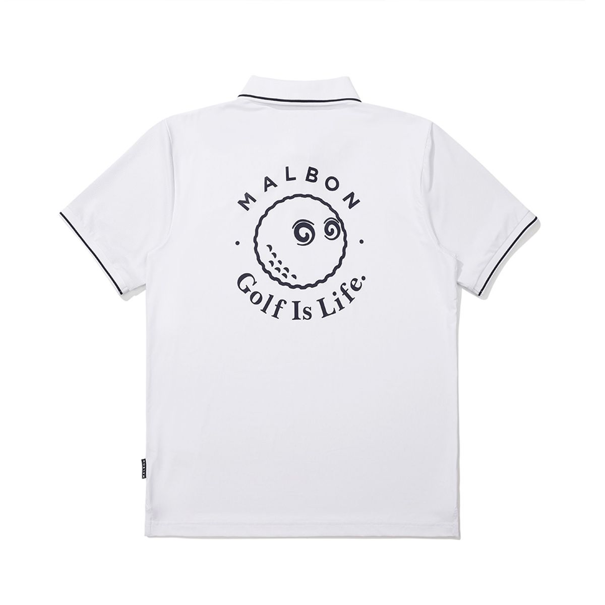 말본 골프(MALBON GOLF) 버킷 메쉬 믹스 폴로 티셔츠 WHITE (MAN)