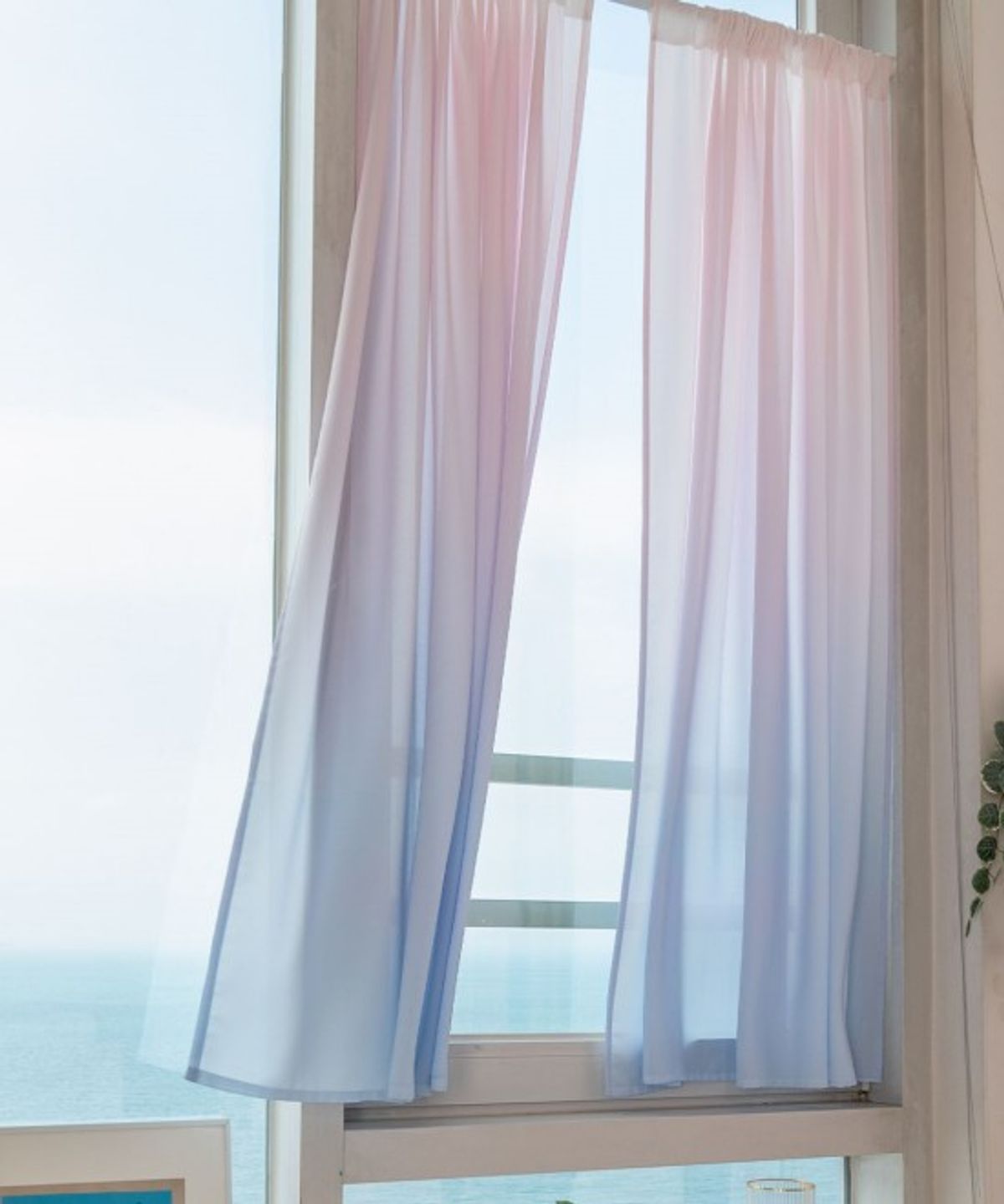 올댓하우스(ALL THAT HOUSE) 해운대 선라이즈 선셋 그라데이션 쉬폰 가리개커튼