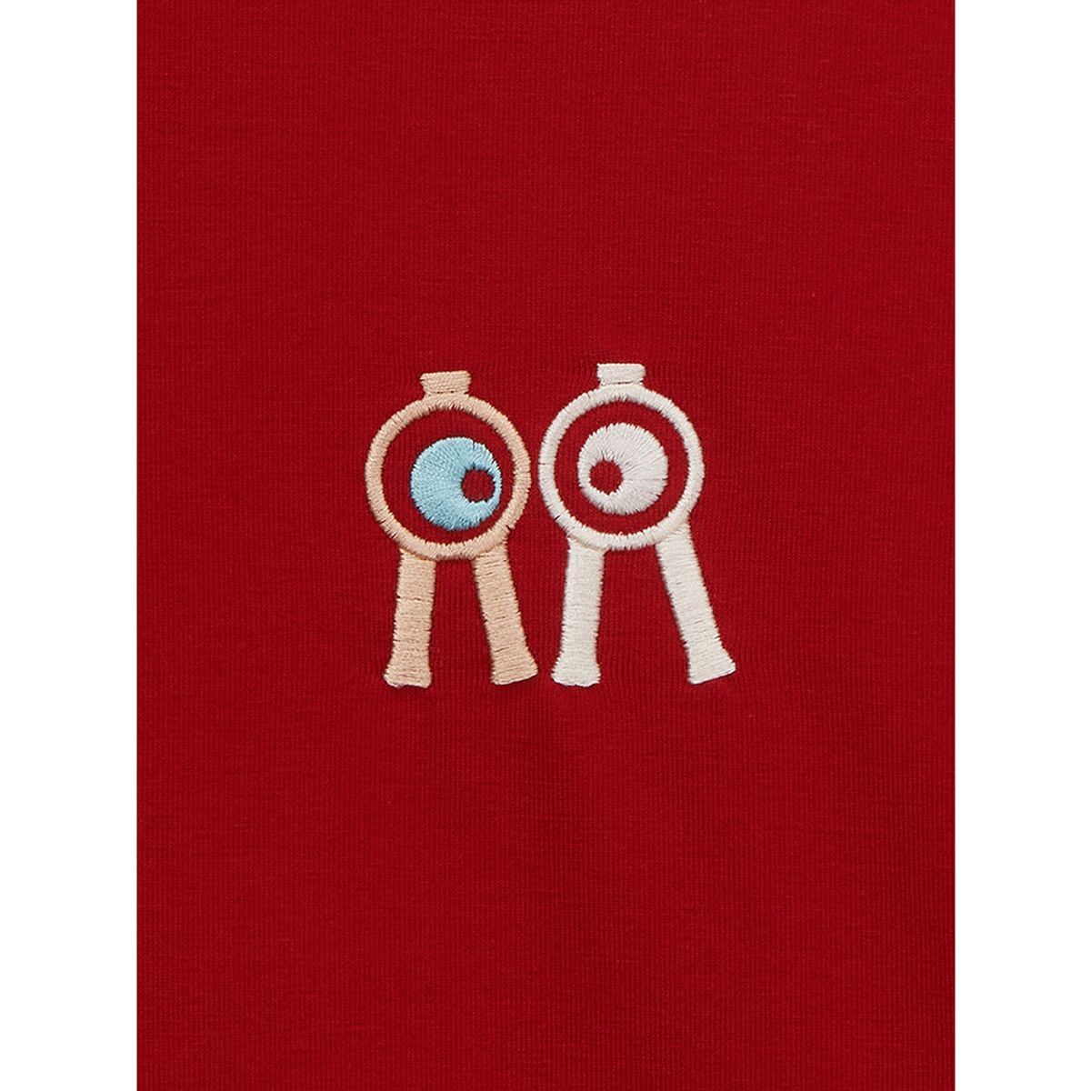 롤링롤라이(ROLLINGROLLEYE) 롤롤 플래그 딥레드 스크린 티셔츠 Roll Roll Flag Deep Red Screen T-shirt