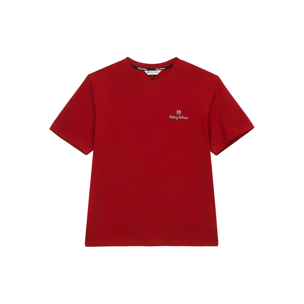 롤링롤라이(ROLLINGROLLEYE) 롤롤 플래그 딥레드 스크린 티셔츠 Roll Roll Flag Deep Red Screen T-shirt