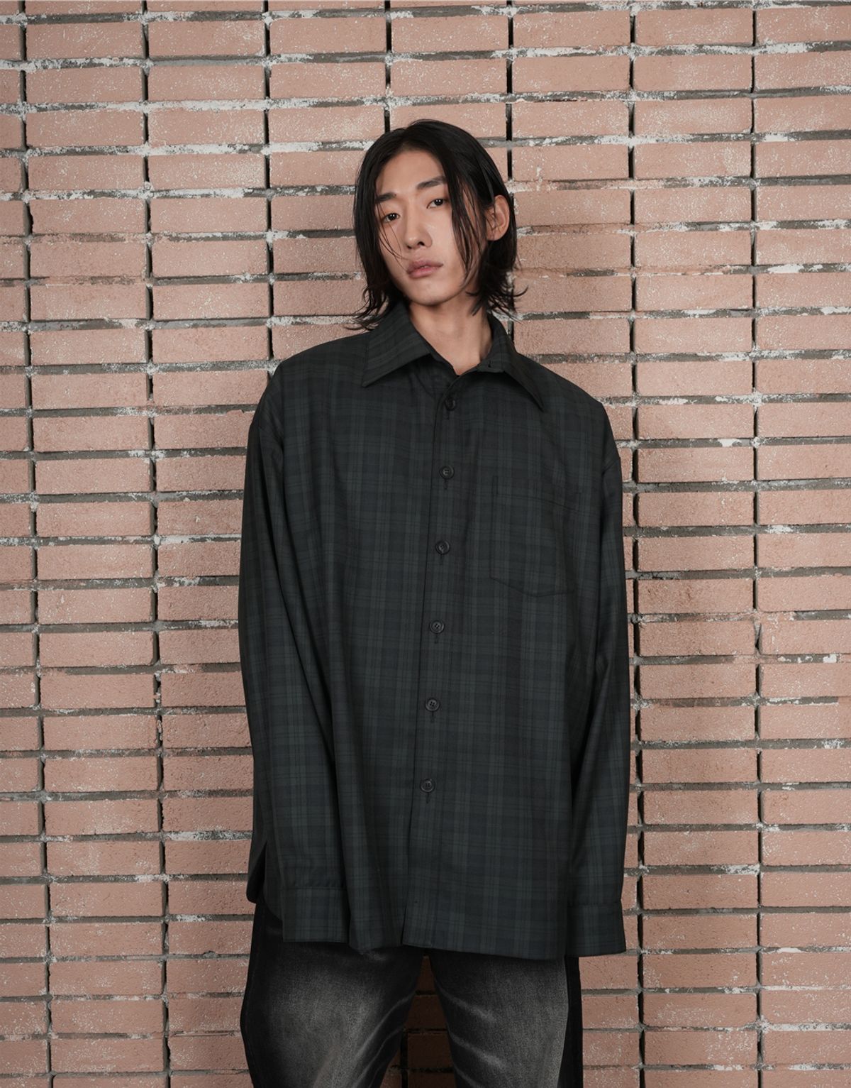 포스센스티브(FORCESENSITIVE) FORCE GREEN CHECK SHIRT JACKET