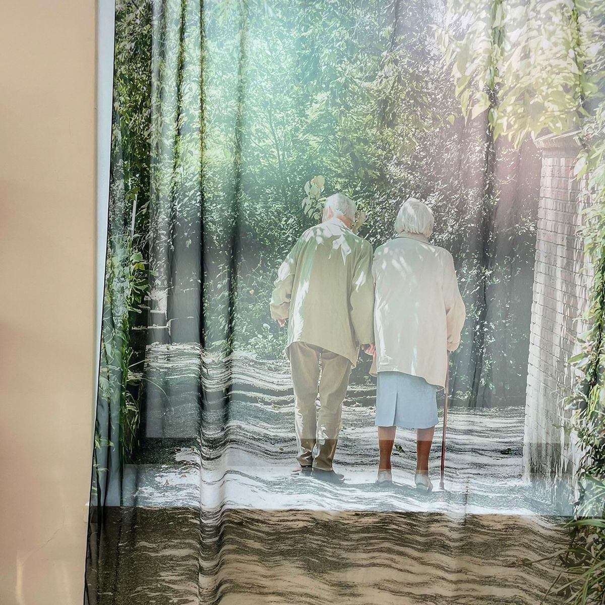 인메이블(INMABLE) 기억의 풍경, 쉬폰 패브릭 포스터 커튼 Everlasting love