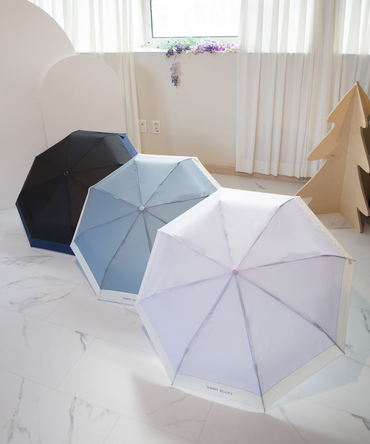 세인트스코트 우산(SAINT SCOTT UMBRELLA) 3단 레이어 전자동 투톤 우산  - 7COLOR