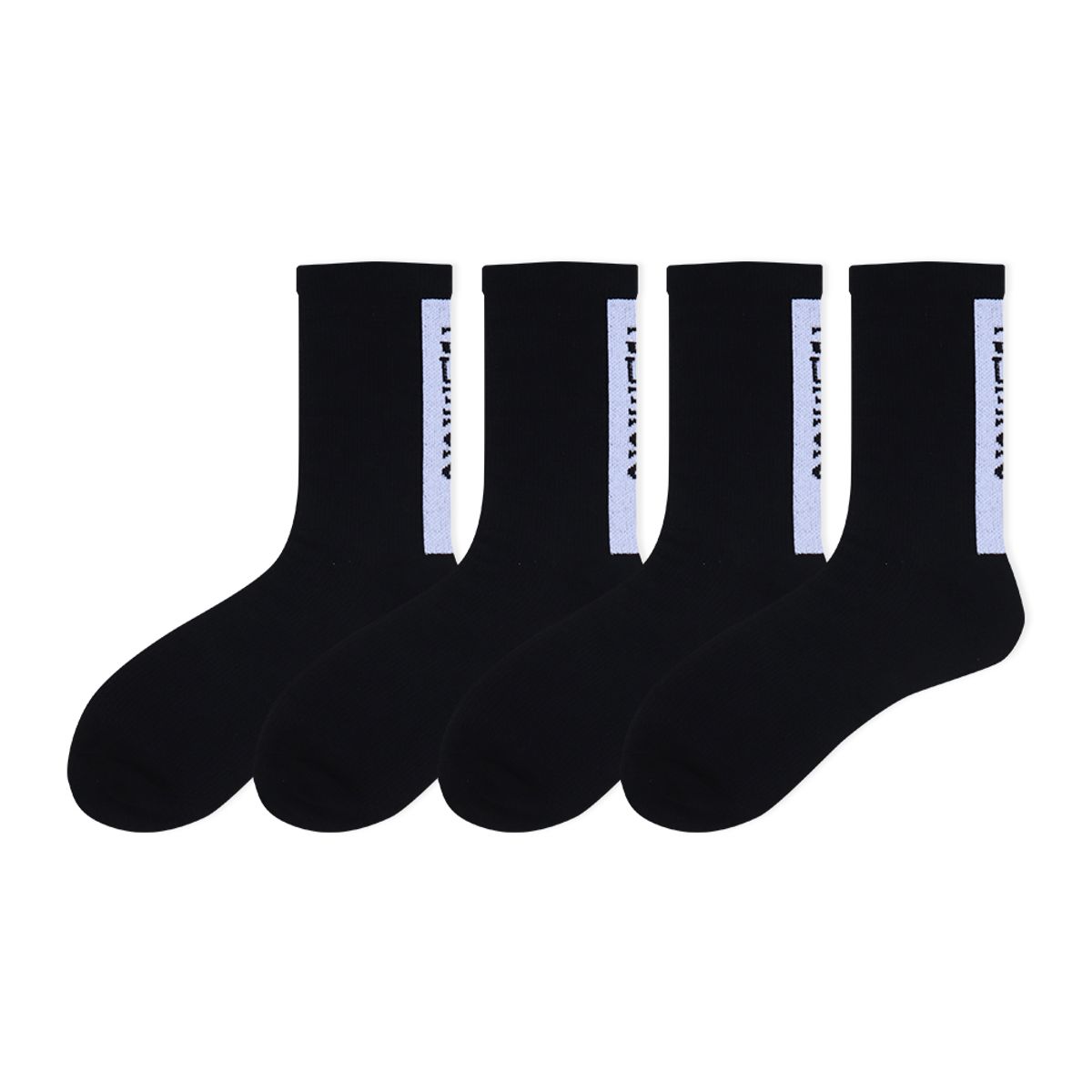 게스 양말(GUESS SOCKS) 라인패턴로고 슬림 중목 4족