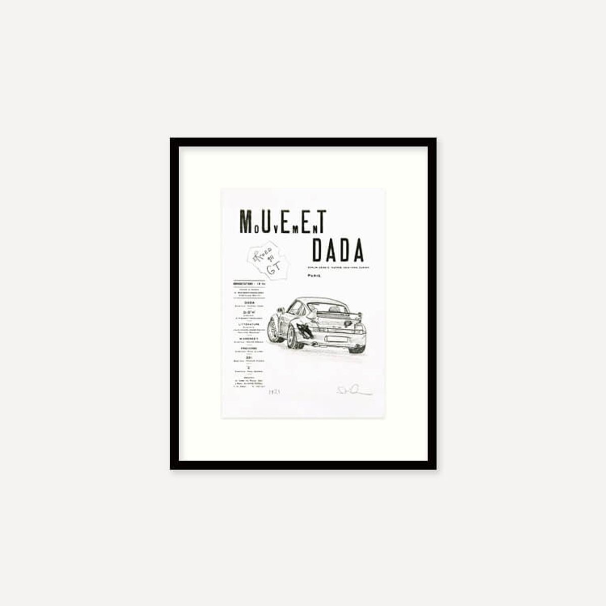 그릿시즌(GREET SEASON) 다니엘 아샴 Study for Eroded Porsche 911 GT, 2023 (액자 포함)