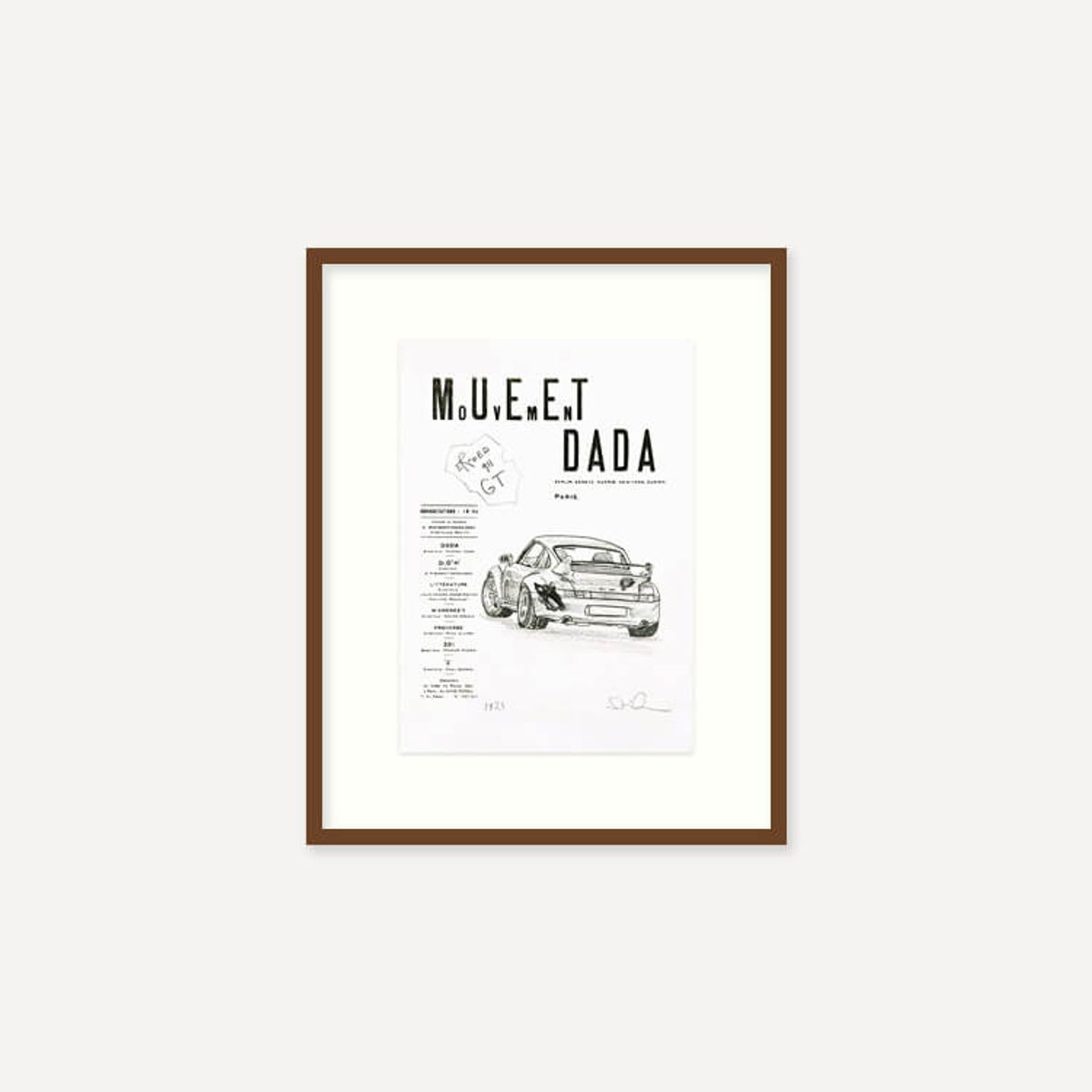 그릿시즌(GREET SEASON) 다니엘 아샴 Study for Eroded Porsche 911 GT, 2023 (액자 포함)