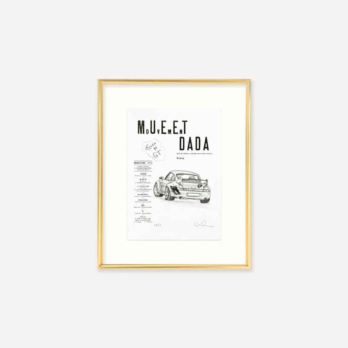 그릿시즌(GREET SEASON) 다니엘 아샴 Study for Eroded Porsche 911 GT, 2023 (액자 포함)