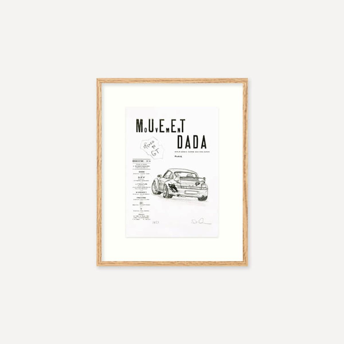 그릿시즌(GREET SEASON) 다니엘 아샴 Study for Eroded Porsche 911 GT, 2023 (액자 포함)