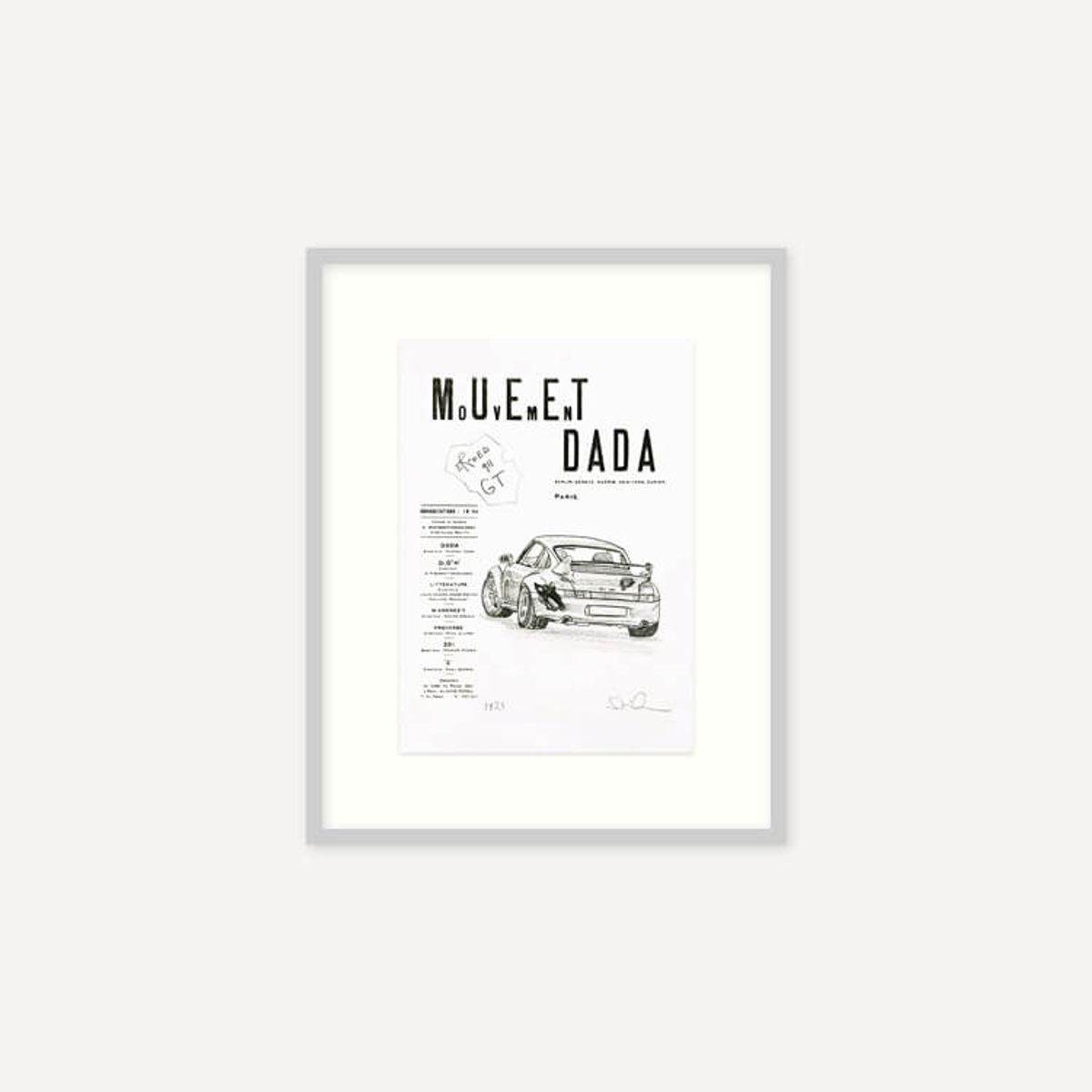 그릿시즌(GREET SEASON) 다니엘 아샴 Study for Eroded Porsche 911 GT, 2023 (액자 포함)