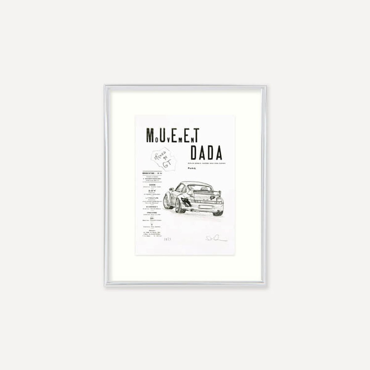그릿시즌(GREET SEASON) 다니엘 아샴 Study for Eroded Porsche 911 GT, 2023 (액자 포함)