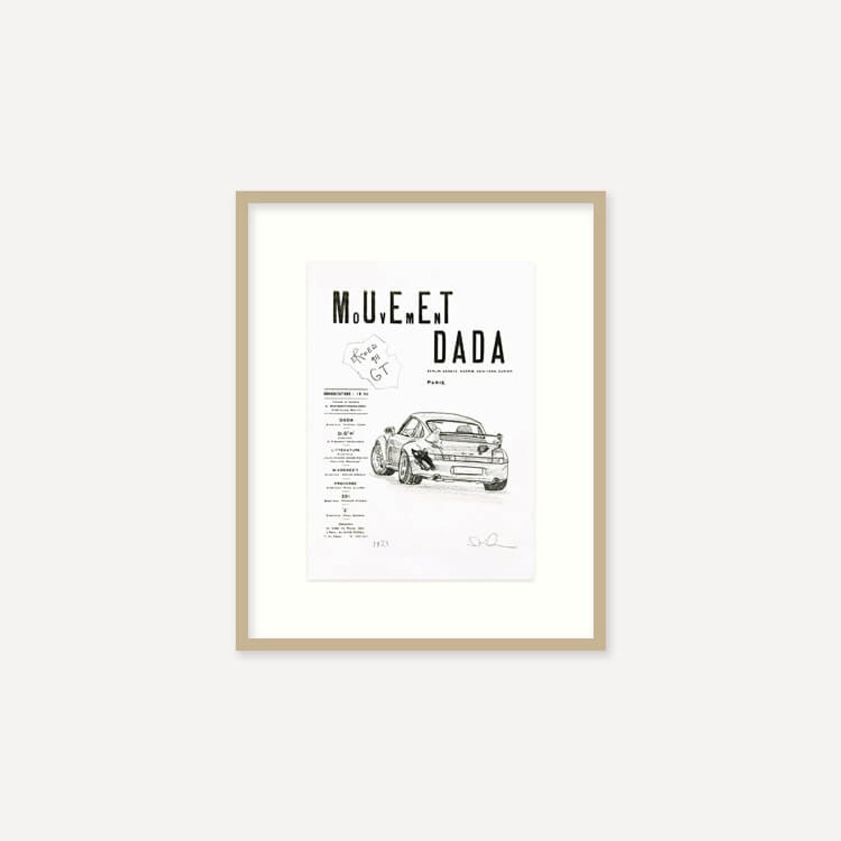 그릿시즌(GREET SEASON) 다니엘 아샴 Study for Eroded Porsche 911 GT, 2023 (액자 포함)