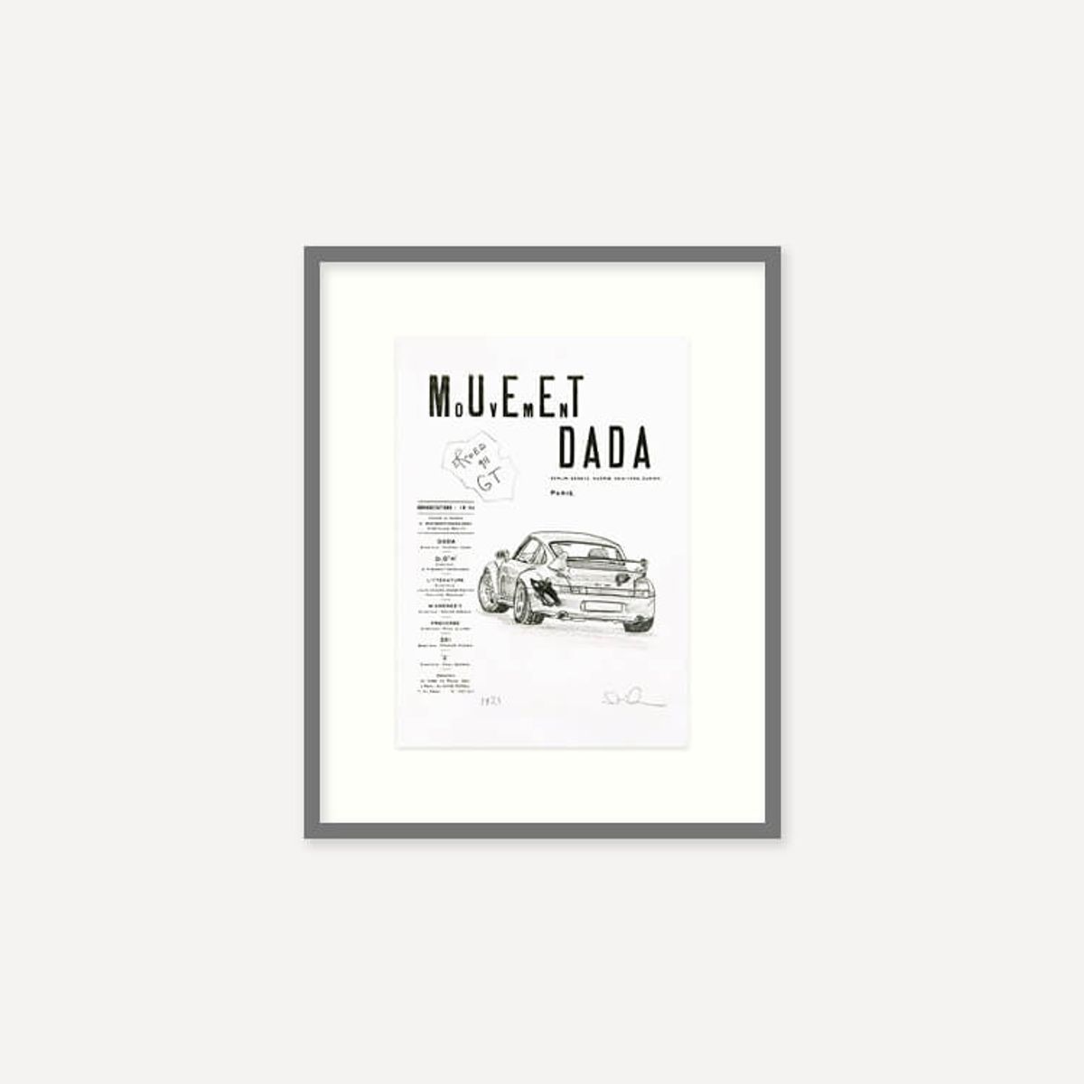 그릿시즌(GREET SEASON) 다니엘 아샴 Study for Eroded Porsche 911 GT, 2023 (액자 포함)