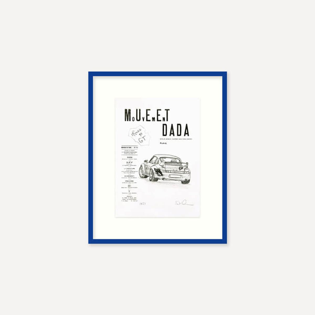그릿시즌(GREET SEASON) 다니엘 아샴 Study for Eroded Porsche 911 GT, 2023 (액자 포함)