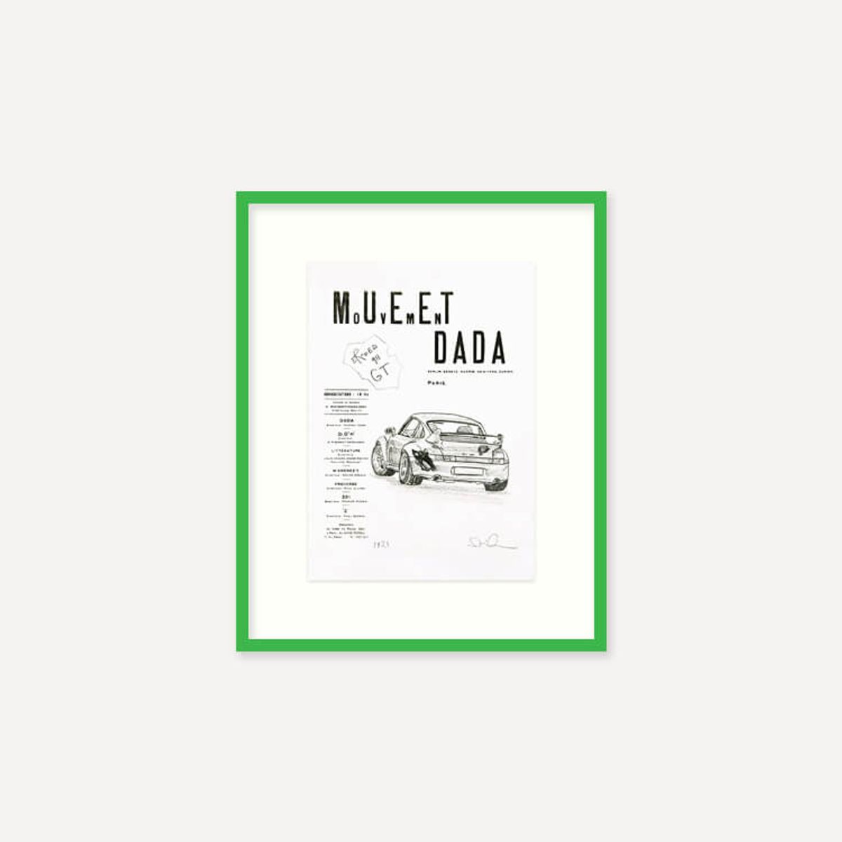 그릿시즌(GREET SEASON) 다니엘 아샴 Study for Eroded Porsche 911 GT, 2023 (액자 포함)