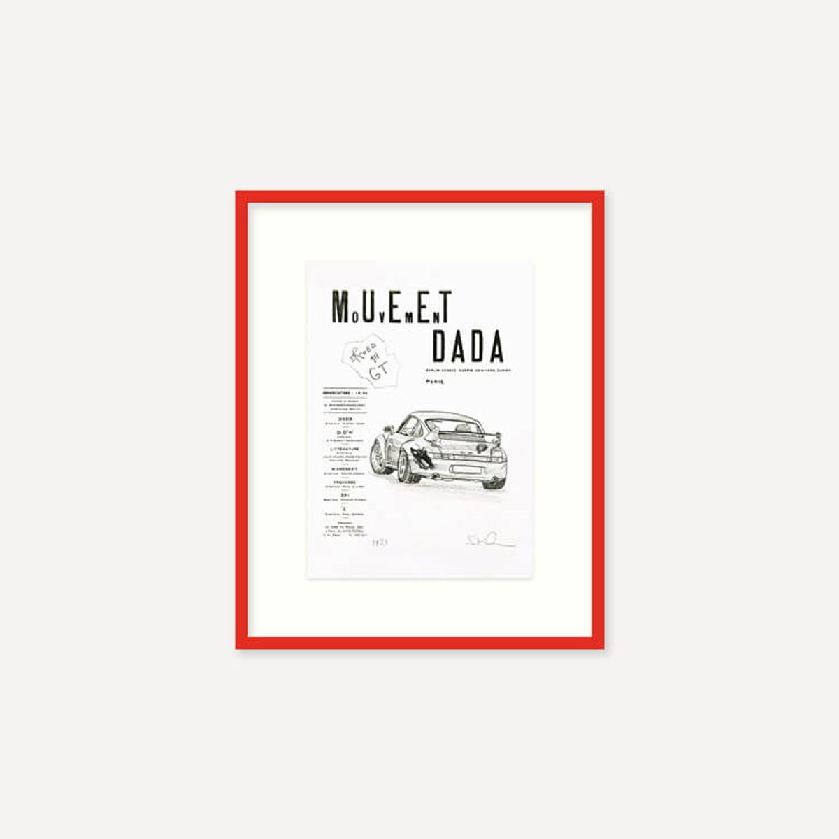 그릿시즌(GREET SEASON) 다니엘 아샴 Study for Eroded Porsche 911 GT, 2023 (액자 포함)