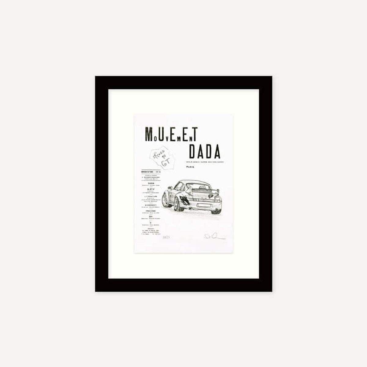 그릿시즌(GREET SEASON) 다니엘 아샴 Study for Eroded Porsche 911 GT, 2023 (액자 포함)