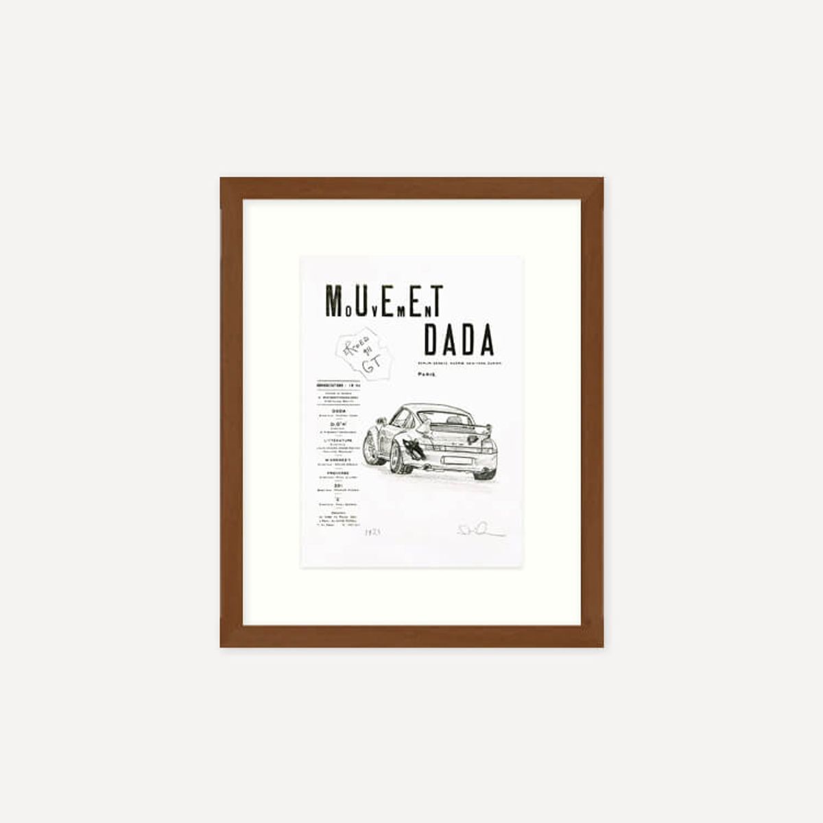 그릿시즌(GREET SEASON) 다니엘 아샴 Study for Eroded Porsche 911 GT, 2023 (액자 포함)