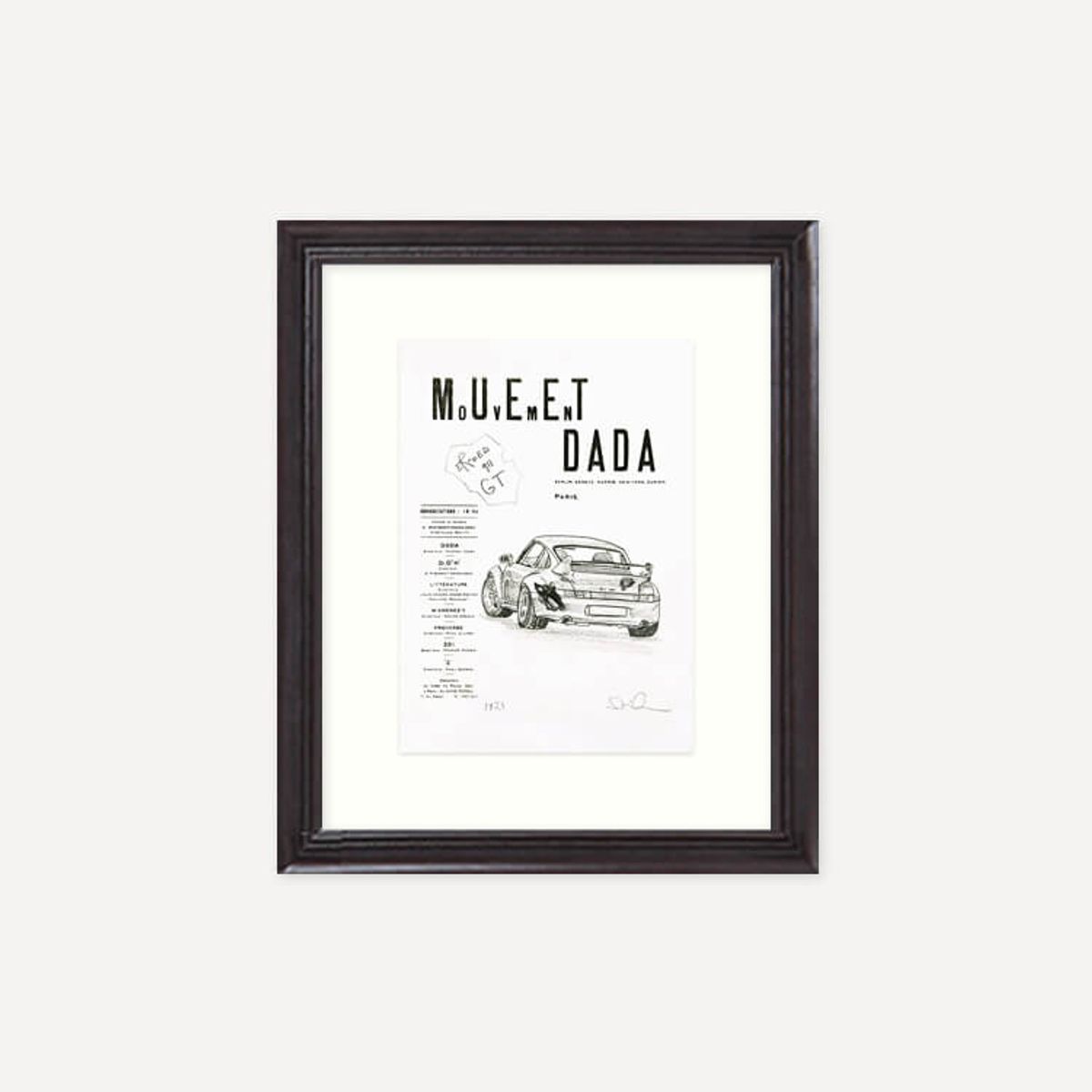 그릿시즌(GREET SEASON) 다니엘 아샴 Study for Eroded Porsche 911 GT, 2023 (액자 포함)