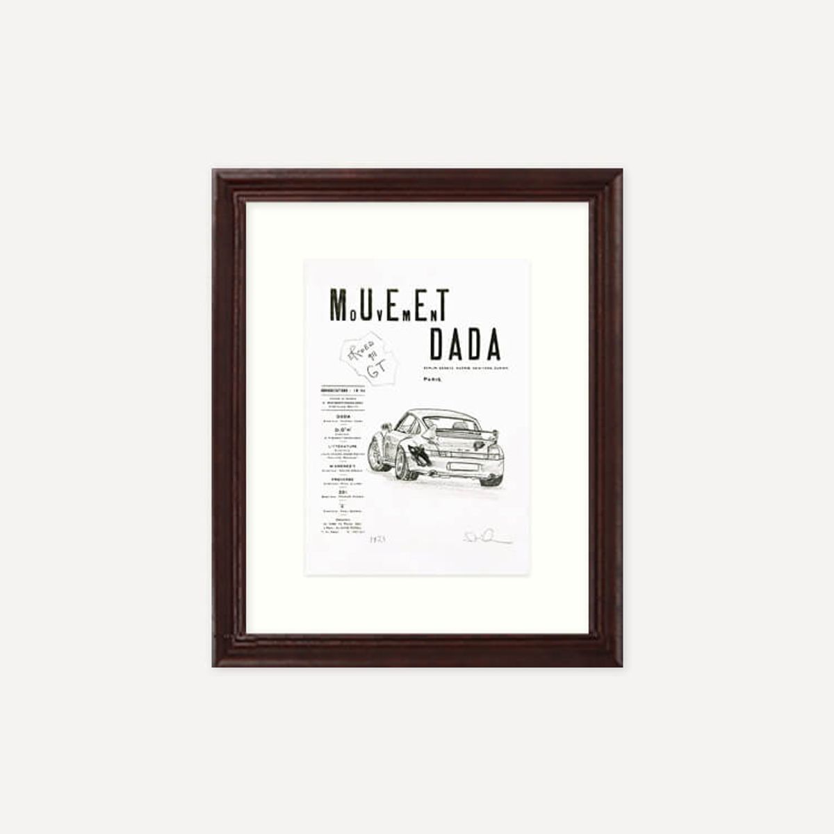 그릿시즌(GREET SEASON) 다니엘 아샴 Study for Eroded Porsche 911 GT, 2023 (액자 포함)