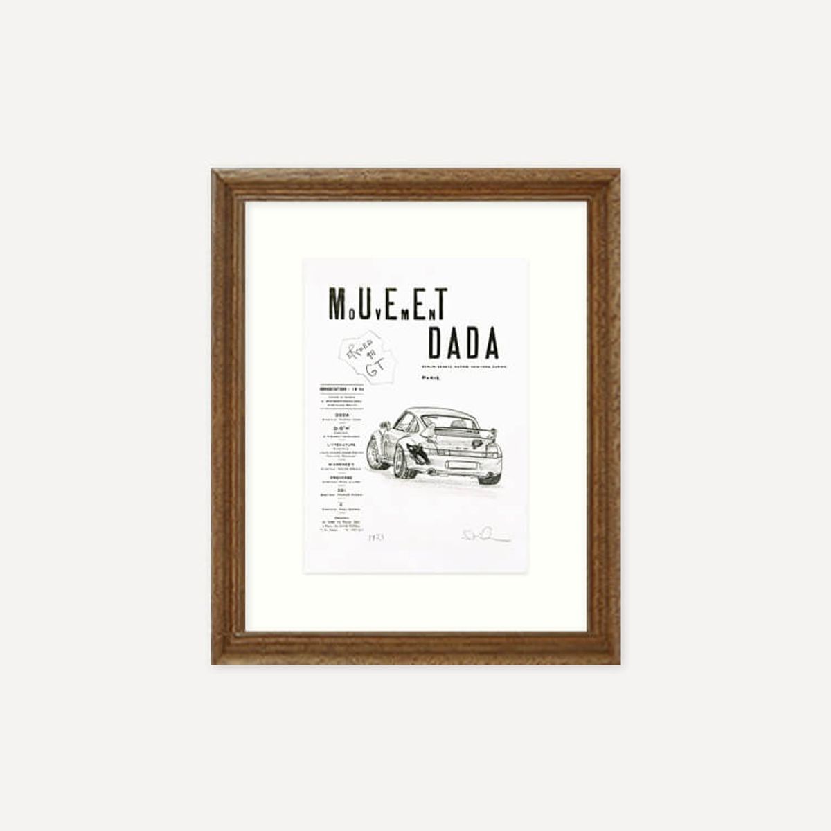그릿시즌(GREET SEASON) 다니엘 아샴 Study for Eroded Porsche 911 GT, 2023 (액자 포함)