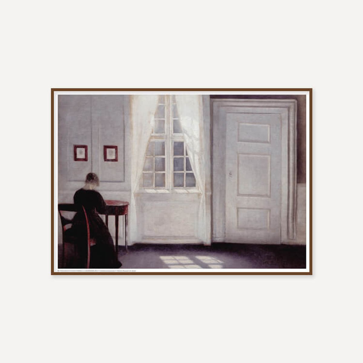 그릿시즌(GREET SEASON) 빌헬름 함메르쇠이 Interior in Strandgade, Sunlight on the Floor, 1901 (액자 포함)