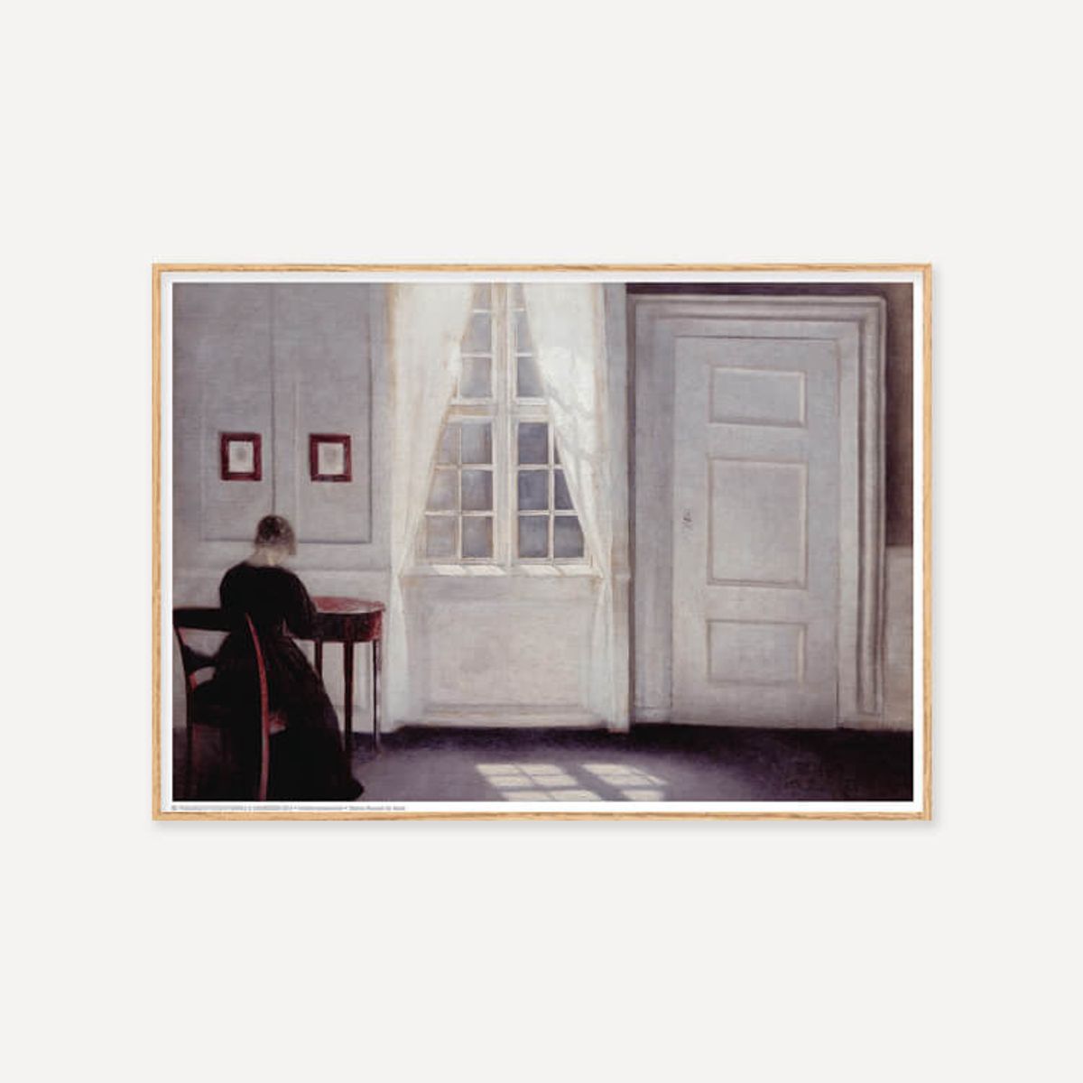 그릿시즌(GREET SEASON) 빌헬름 함메르쇠이 Interior in Strandgade, Sunlight on the Floor, 1901 (액자 포함)