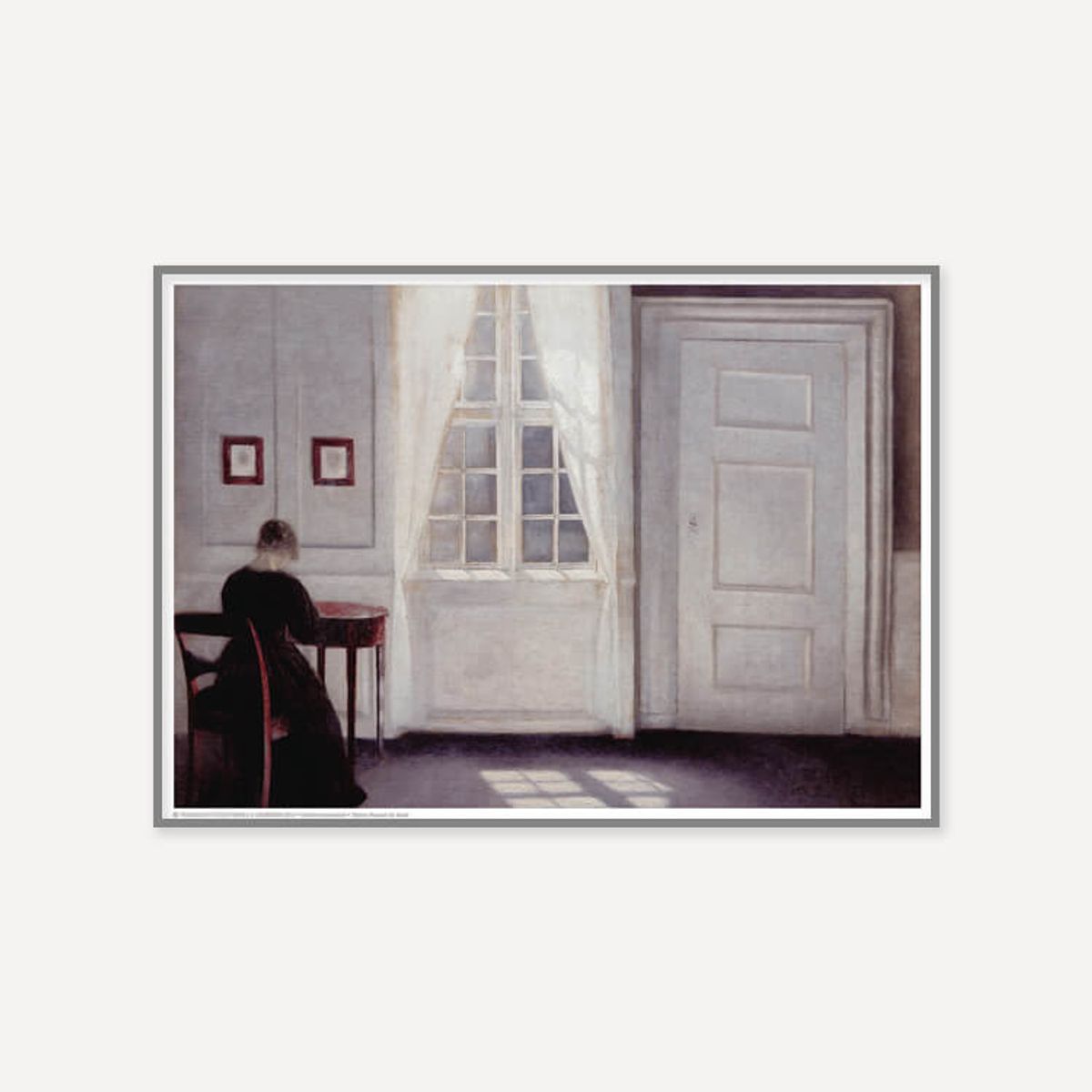 그릿시즌(GREET SEASON) 빌헬름 함메르쇠이 Interior in Strandgade, Sunlight on the Floor, 1901 (액자 포함)