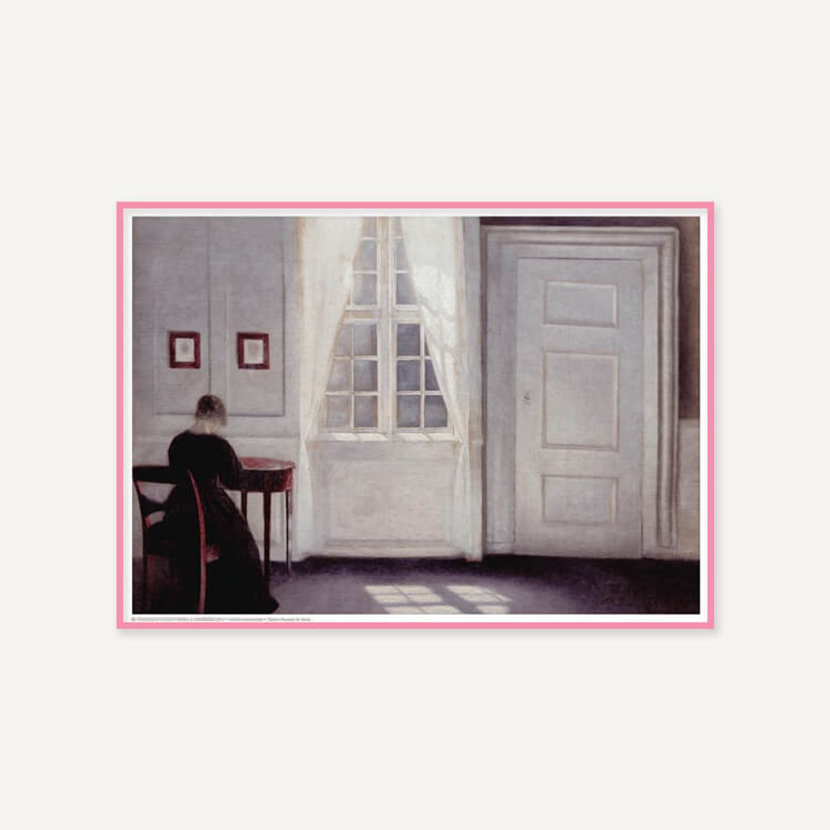 그릿시즌(GREET SEASON) 빌헬름 함메르쇠이 Interior in Strandgade, Sunlight on the Floor, 1901 (액자 포함)