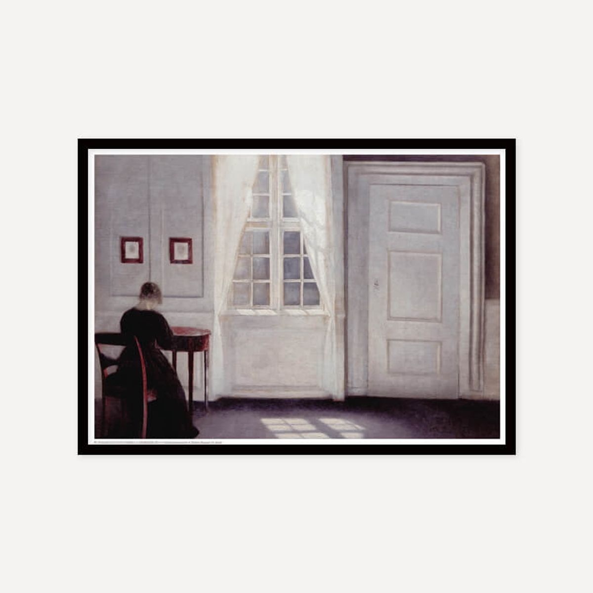 그릿시즌(GREET SEASON) 빌헬름 함메르쇠이 Interior in Strandgade, Sunlight on the Floor, 1901 (액자 포함)