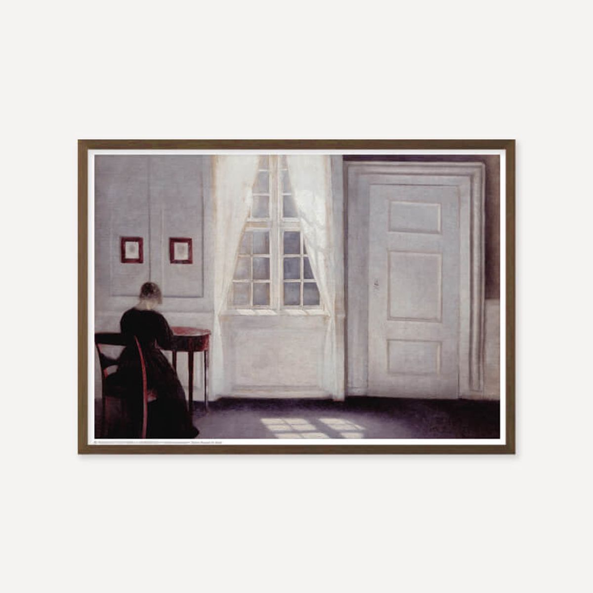 그릿시즌(GREET SEASON) 빌헬름 함메르쇠이 Interior in Strandgade, Sunlight on the Floor, 1901 (액자 포함)