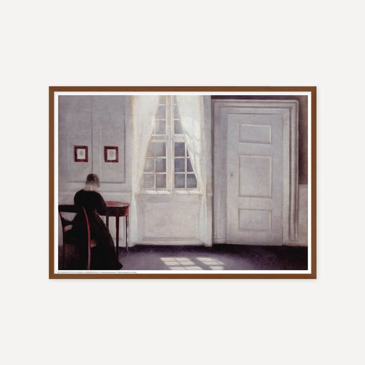 그릿시즌(GREET SEASON) 빌헬름 함메르쇠이 Interior in Strandgade, Sunlight on the Floor, 1901 (액자 포함)