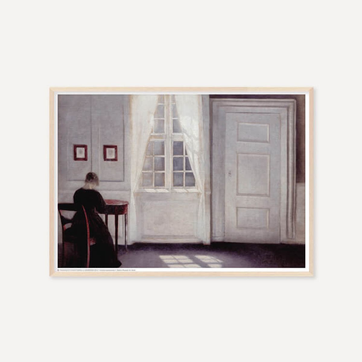 그릿시즌(GREET SEASON) 빌헬름 함메르쇠이 Interior in Strandgade, Sunlight on the Floor, 1901 (액자 포함)