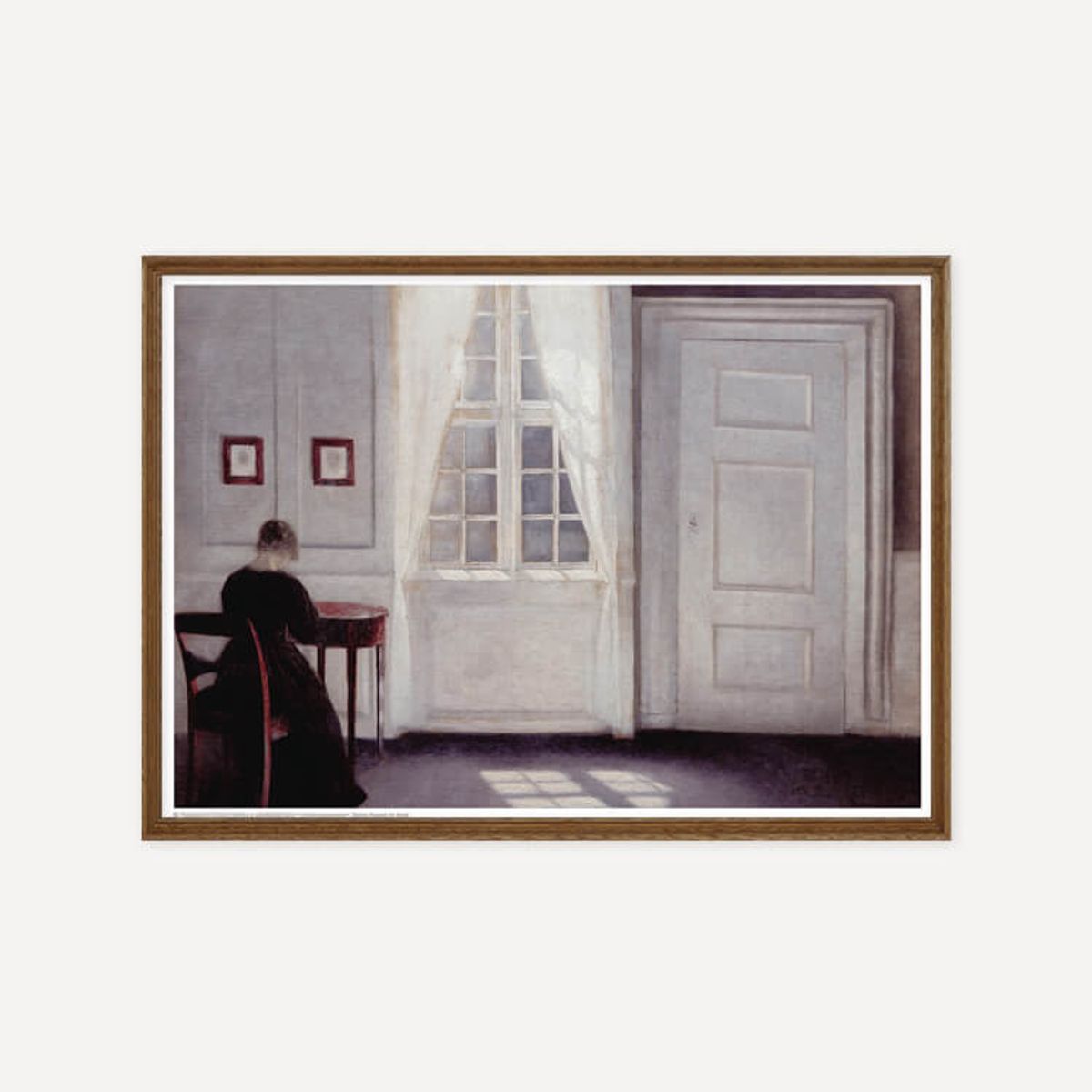 그릿시즌(GREET SEASON) 빌헬름 함메르쇠이 Interior in Strandgade, Sunlight on the Floor, 1901 (액자 포함)