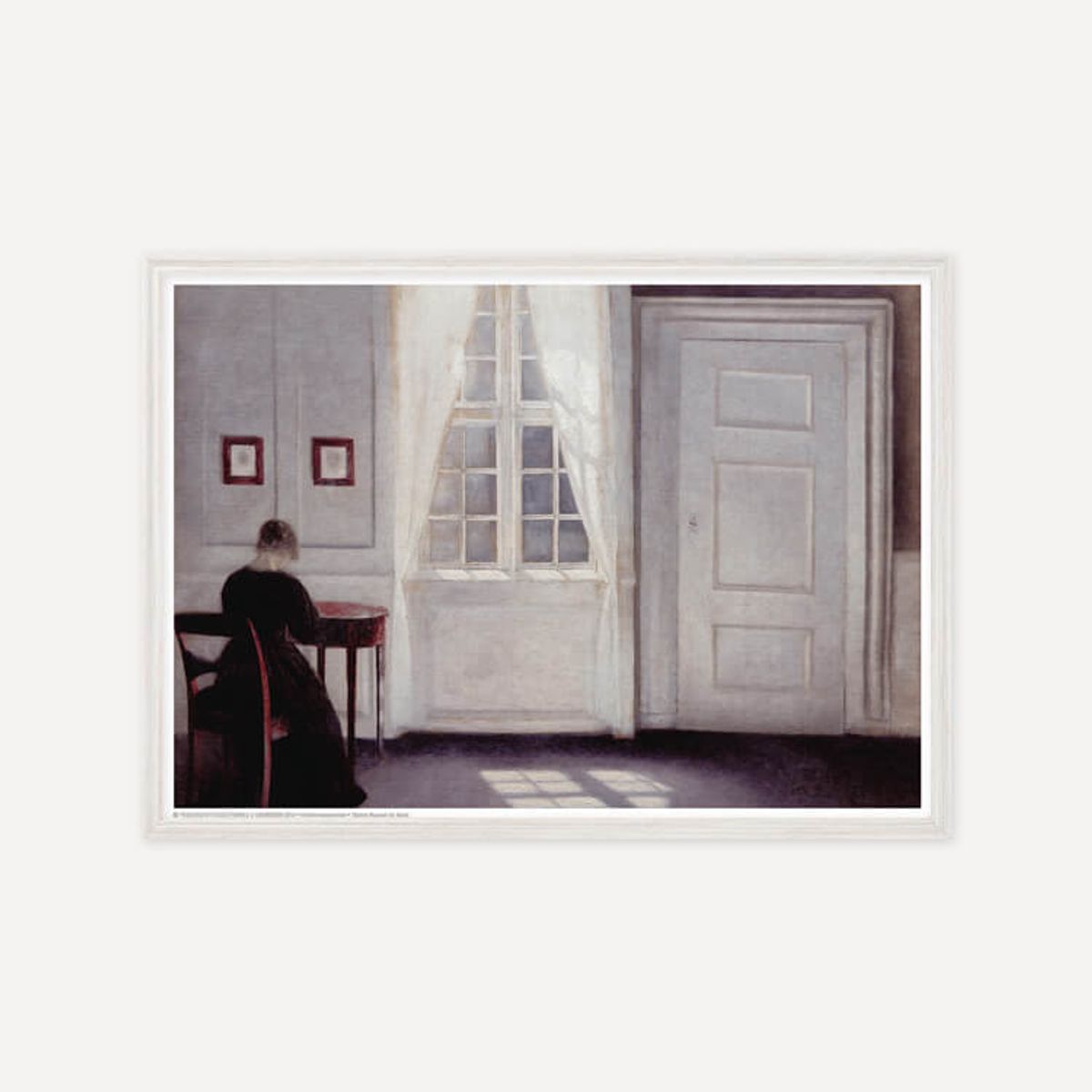그릿시즌(GREET SEASON) 빌헬름 함메르쇠이 Interior in Strandgade, Sunlight on the Floor, 1901 (액자 포함)