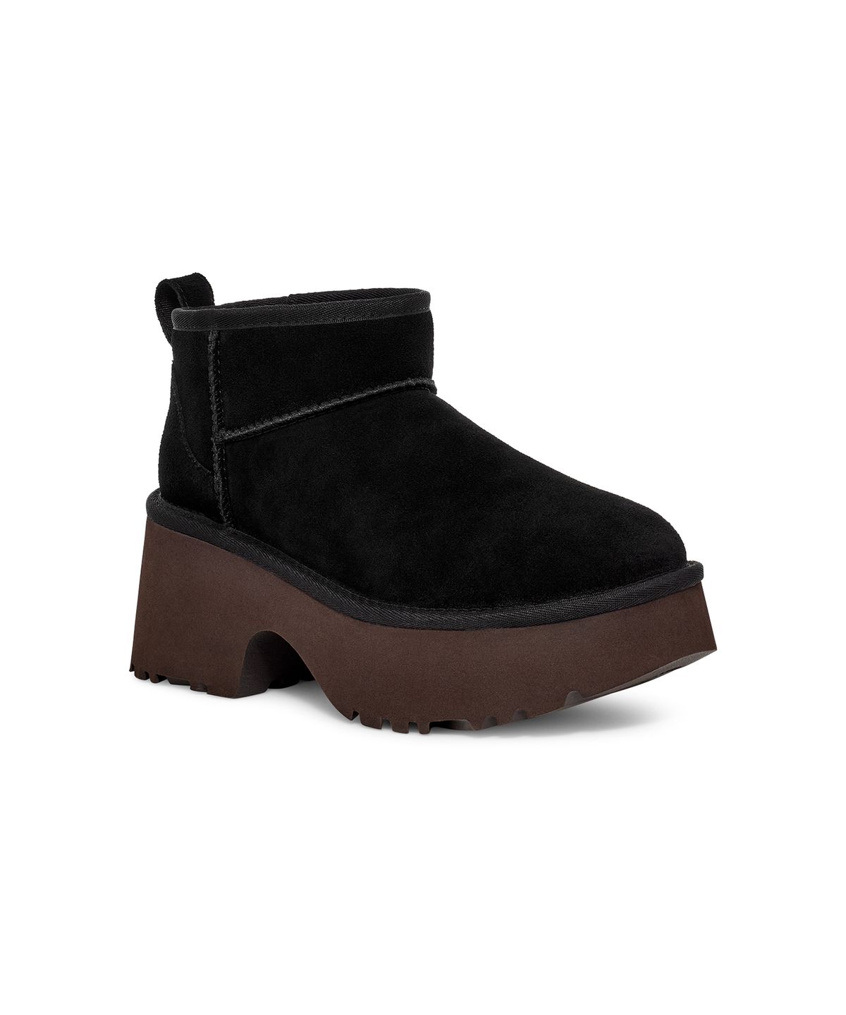 어그(UGG) 청키 힐 부츠 (클래식 울트라 미니 뉴 하이츠) W -블랙/1158311BLK