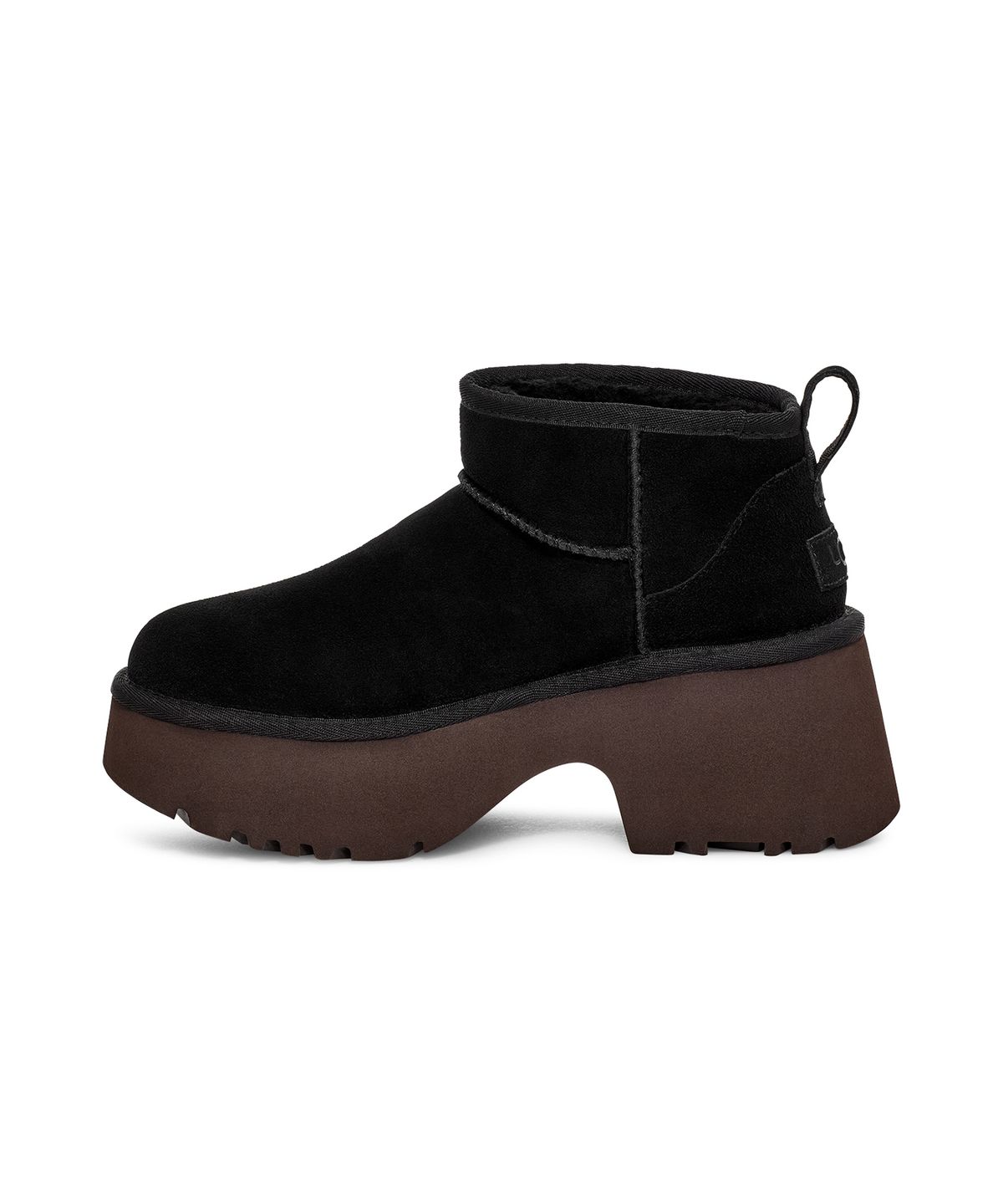 어그(UGG) 청키 힐 부츠 (클래식 울트라 미니 뉴 하이츠) W -블랙/1158311BLK