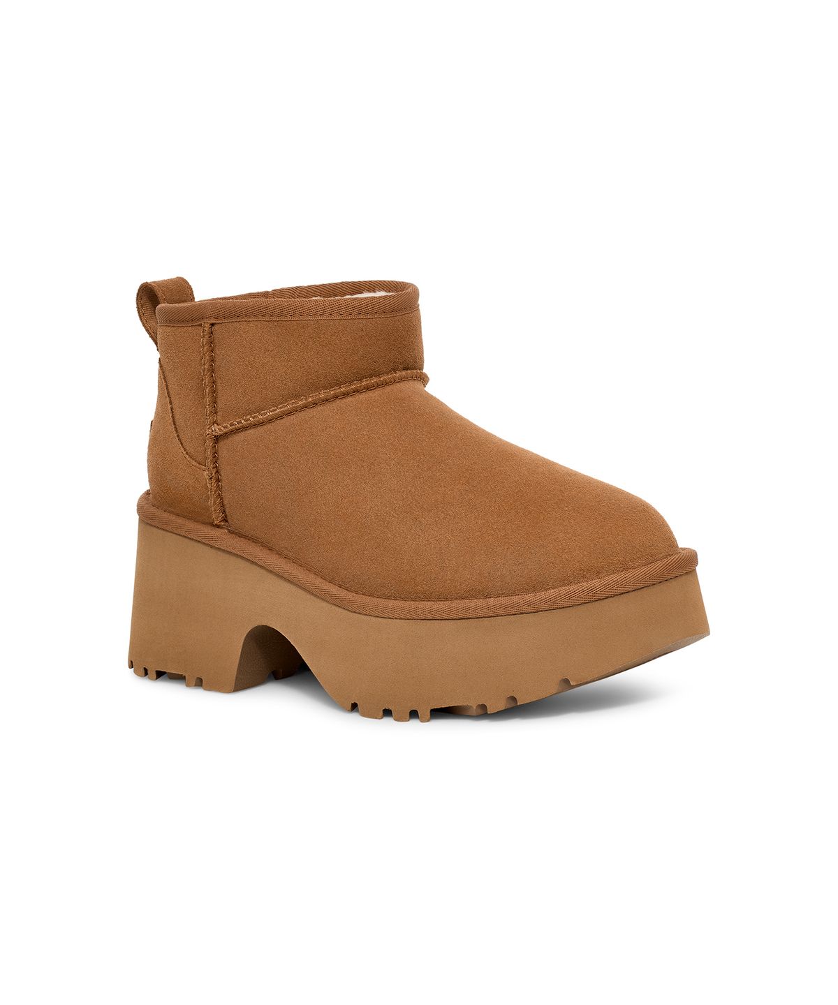 어그(UGG) [WOMEN] 청키 힐 부츠 (클래식 울트라 미니 뉴 하이츠) - 체스넛 / 1158311CHE