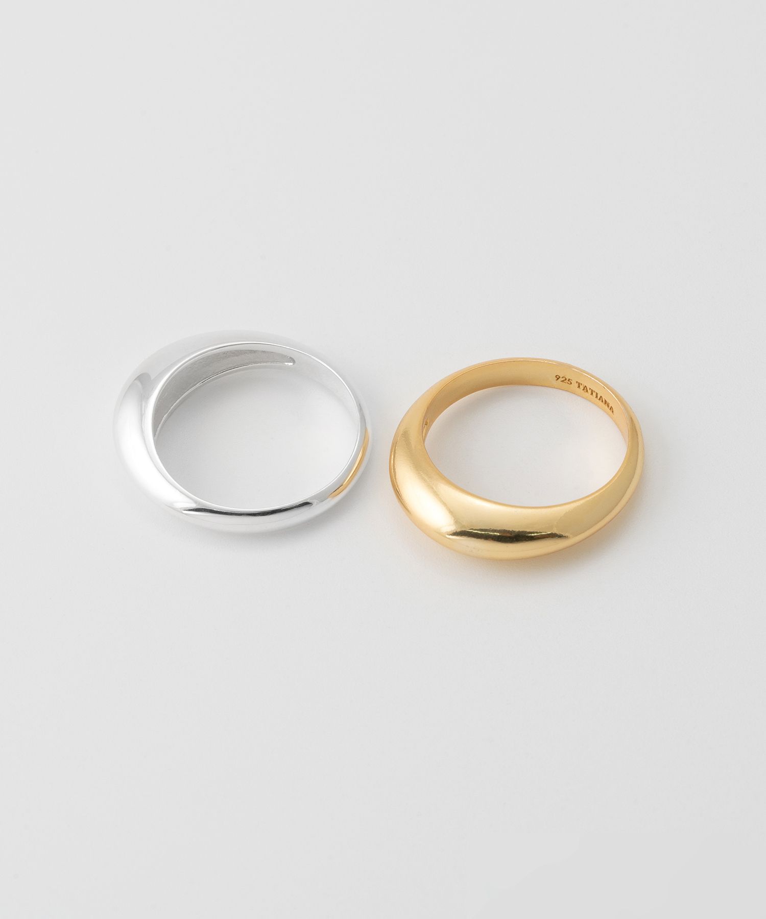 ☆TATIANA☆ Silver 925 Rose Tones Ring CR1827 MUSINSA | TATIANA (Silver 925) Bold Shine Minimal Ring CR1837