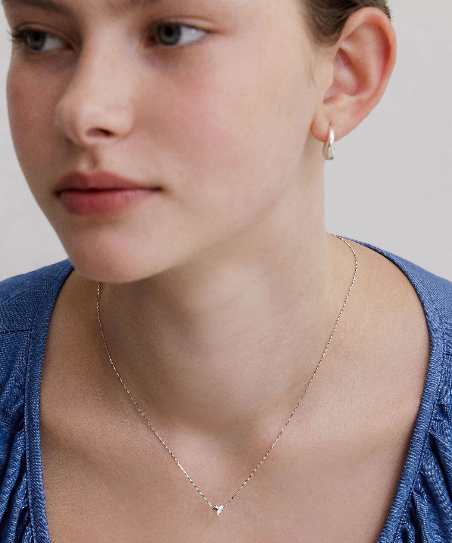 ☆TATIANA☆ Silver 925 tearlight pendant necklace NZ2457 MUSINSA | TATIANA (Silver 925) Pixie Heart Pendant Necklace