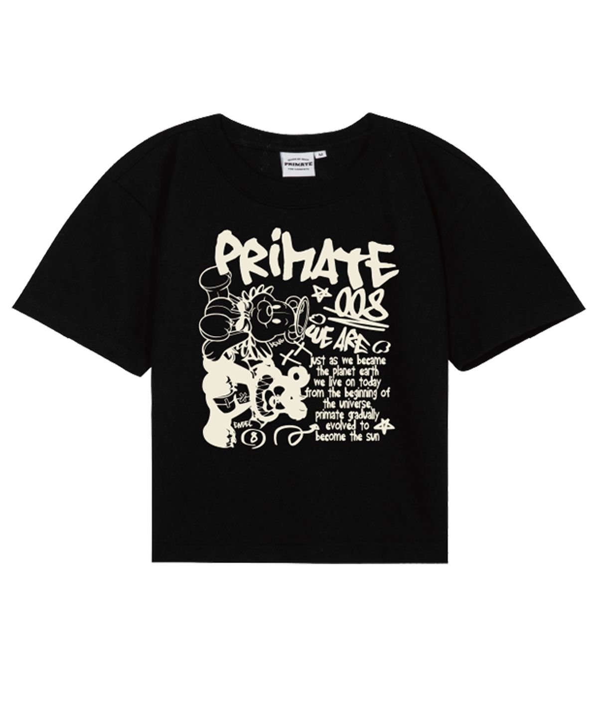 프라임에이트(PRIMATE) ANGELDEM 여성 크롭티셔츠 5 Colors